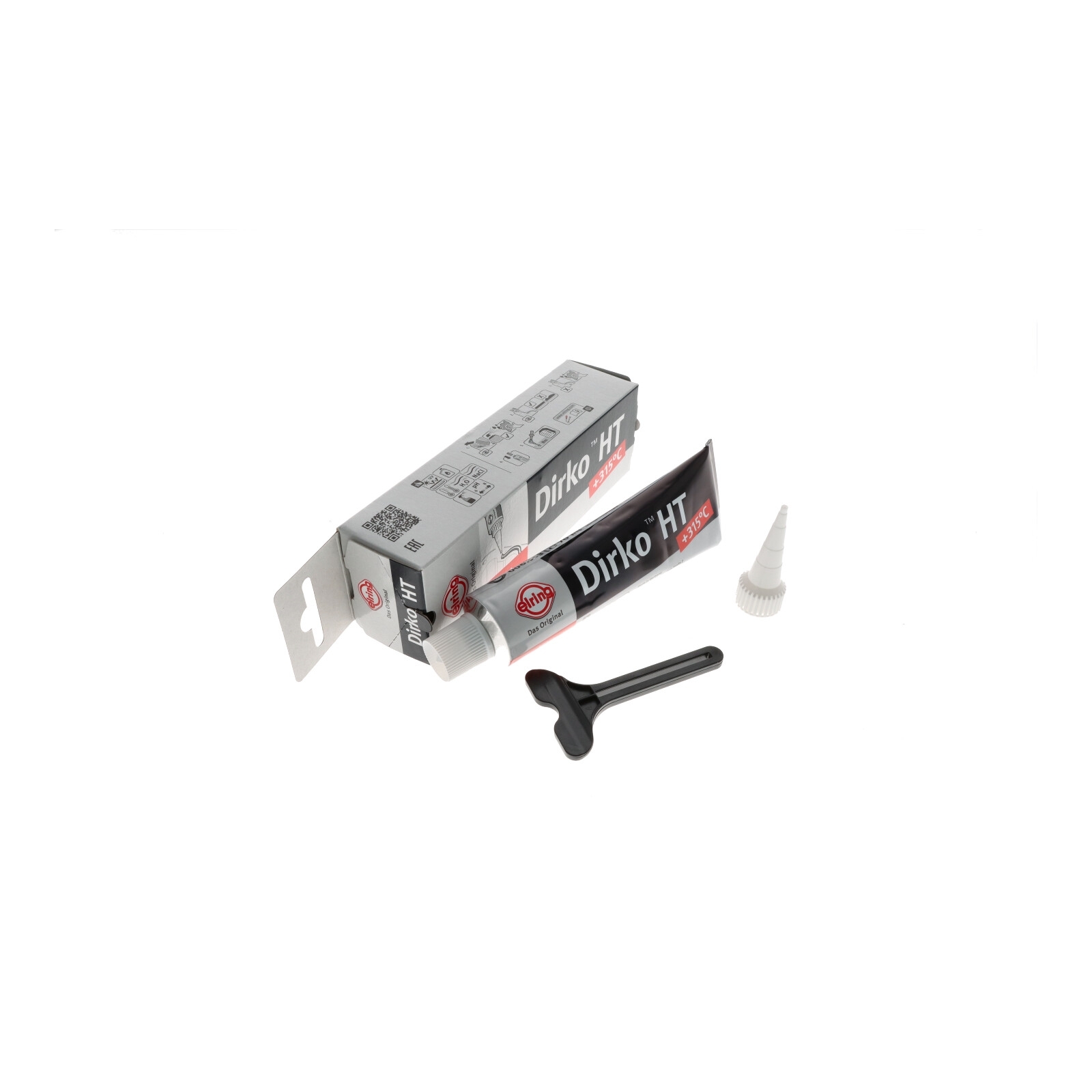 DIRKO HT Dichtmasse ELRING 70ml schwarz bis 315° Grad Silikon Motor Ölwanne Getriebe