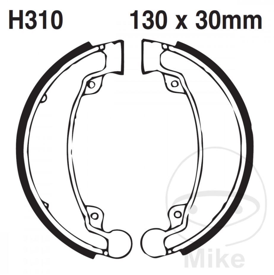 EBC Bremsbacken mit Feder H310G 130x30mm für Daelim VC VS VT VL