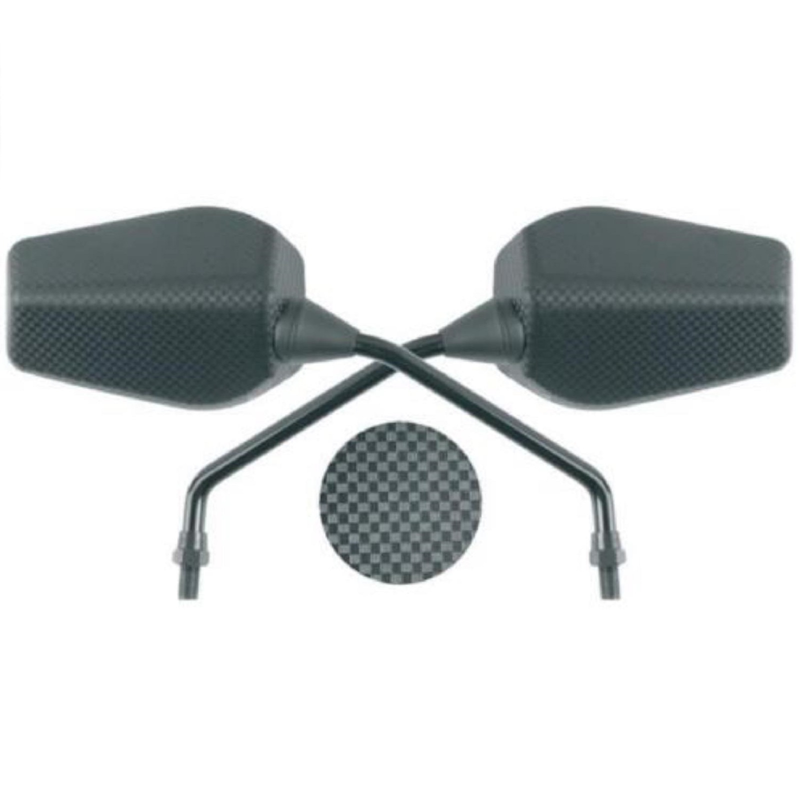 Spiegelpaar für Derbi GP1 50 LC 2005-2011 125 250 2007-2008 GPR 50 2003-2007 125 2T 2005-2007 mit M10 Gewinde e-geprüft