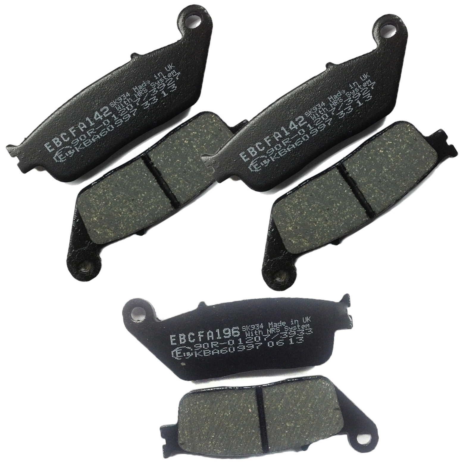 EBC Bremsbelagsatz für Honda CBR750 CBR1000 VFR750 ST1100 GL1500 vorne+hinten