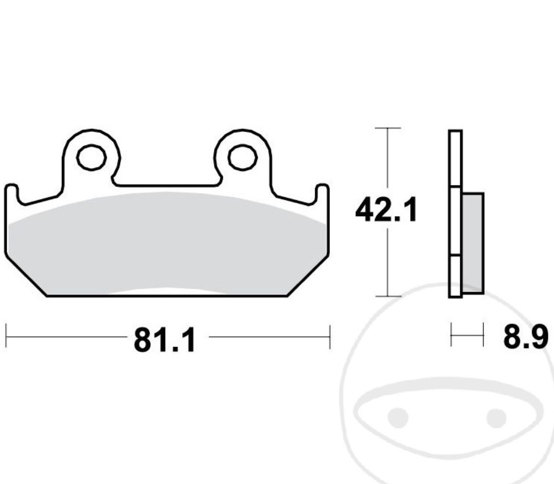 TRW MCB562 Bremsbelagsatz vorne für Honda CBR600 F XRV750 Africa Twin RD04 CB450 S VFR400