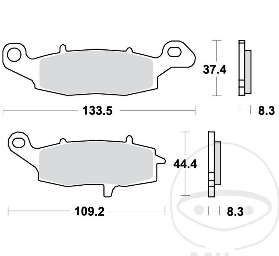 TRW Bremsbeläge MCB682TRQ vorne für Kawasaki GPZ1100 Z750 ER-6N ER-6F Suzuki GSR GSF GSX