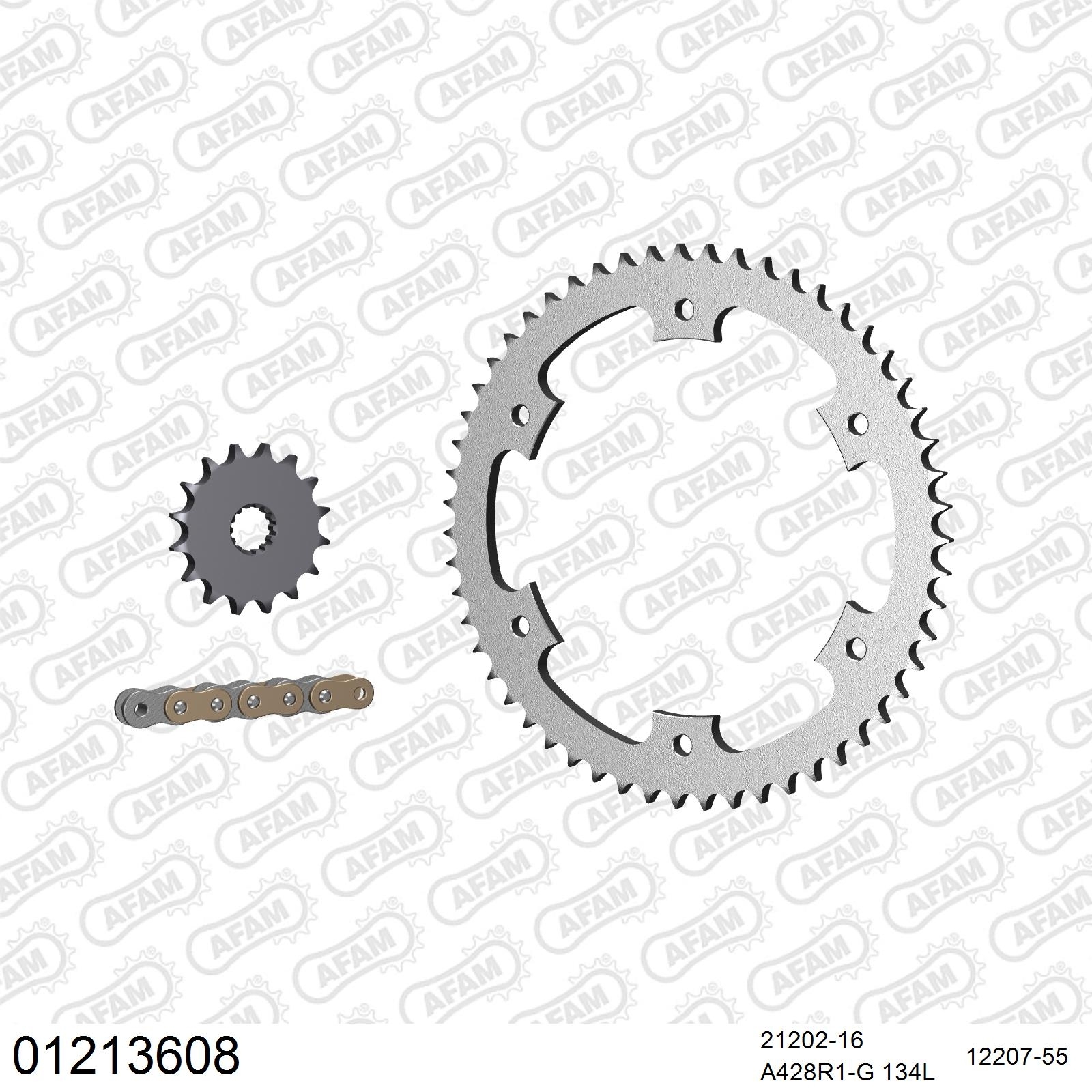 AFAM Kettensatz 428 golden 2244kg für Yamaha DT 125 R 1989-1992