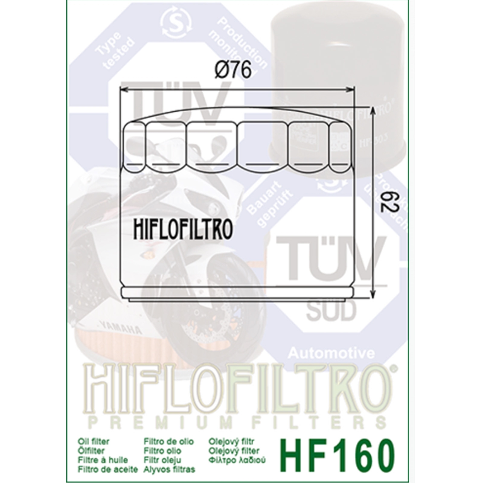 3x Hiflo HF160 Ölfilter für BMW F650 F700 F750  F800 HP4 K1200 K1300 R1200 S1000