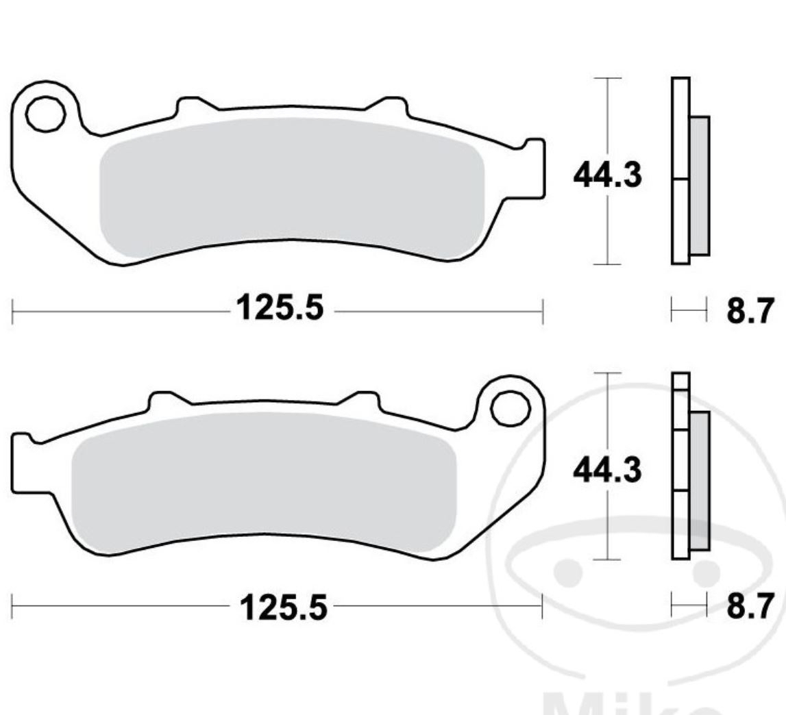 TRW Sintermetall Bremsbelagsatz für Honda CBR1000 F Dual CBS 93-2000 SC24 SC24B vorne+hinten