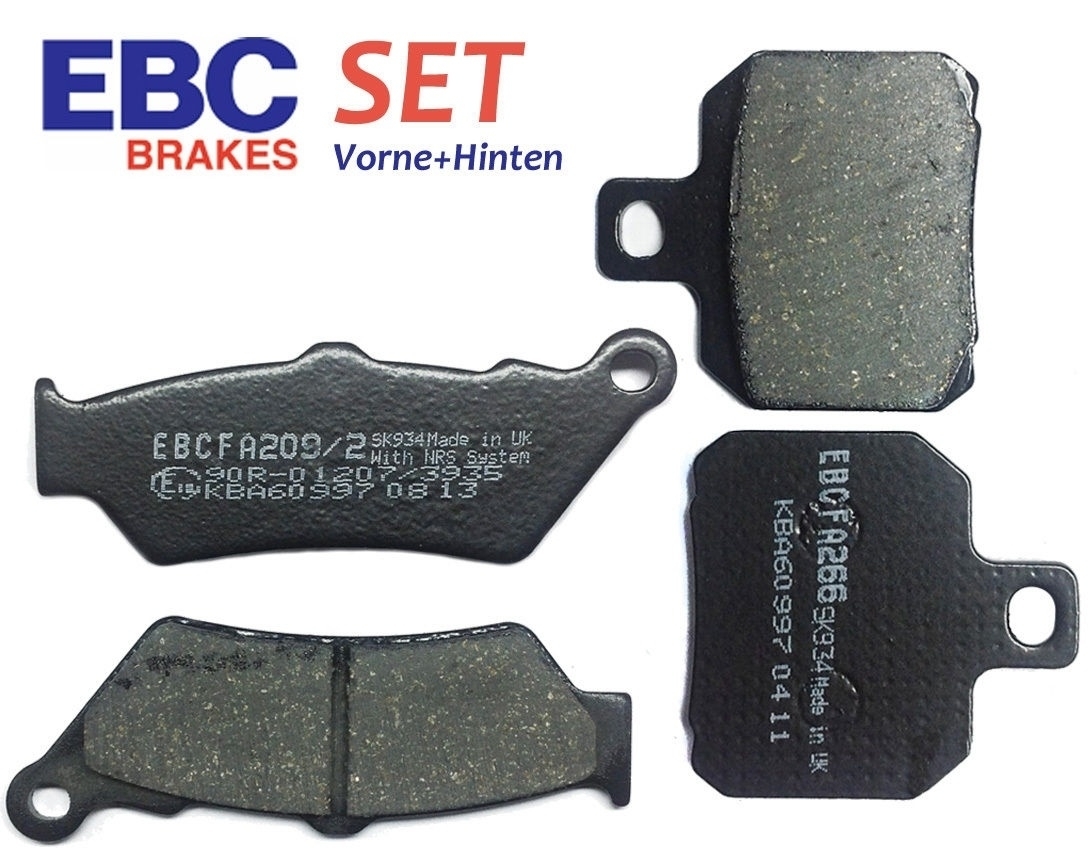 EBC Bremsbeläge SET Vorne + Hinten für Aprilia ETV 1000 Caponord 04-08
