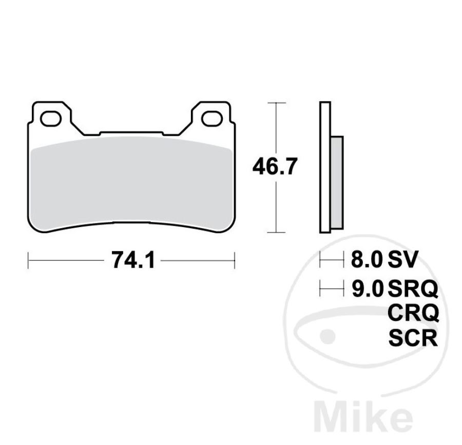 TRW MCB755CRQ Racing Bremsbeläge vorne für Honda CB1000 R CBR600 RR RRA CBR1000 RR