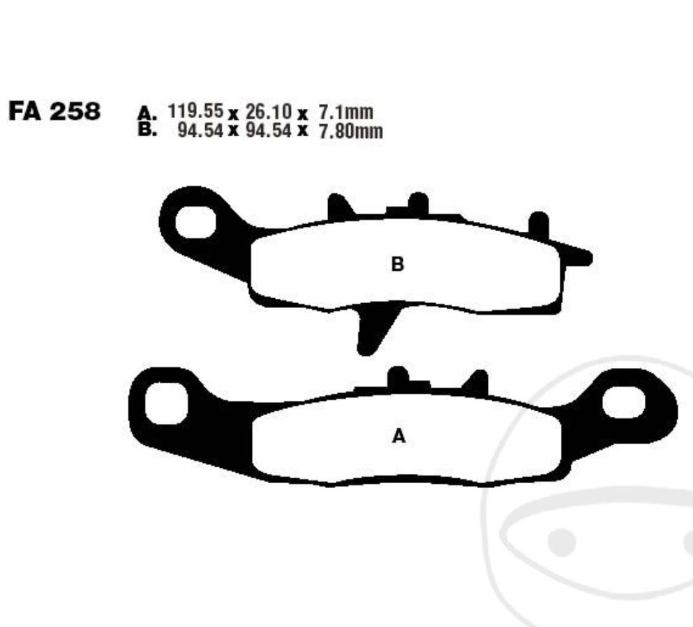 EBC Bremsbeläge FA258R für Kawasaki KX 80 A B R W I II 5 CD Suzuki RM 85 L RD