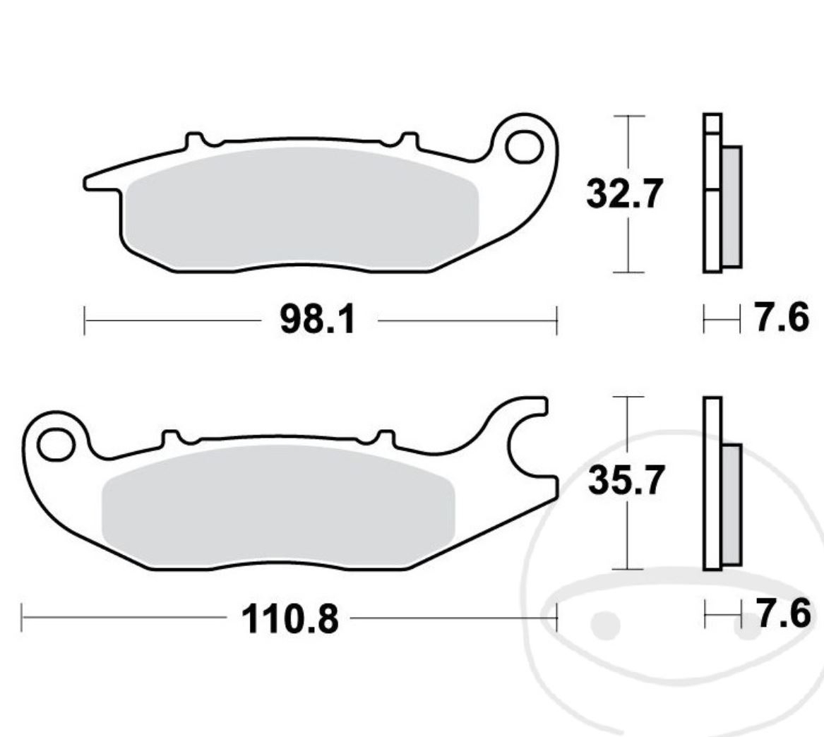 TRW MCB759EC Bremsbeläge vorne für Honda CBR125 2004-2019 CBF ANF MSX Z 125 Rieju