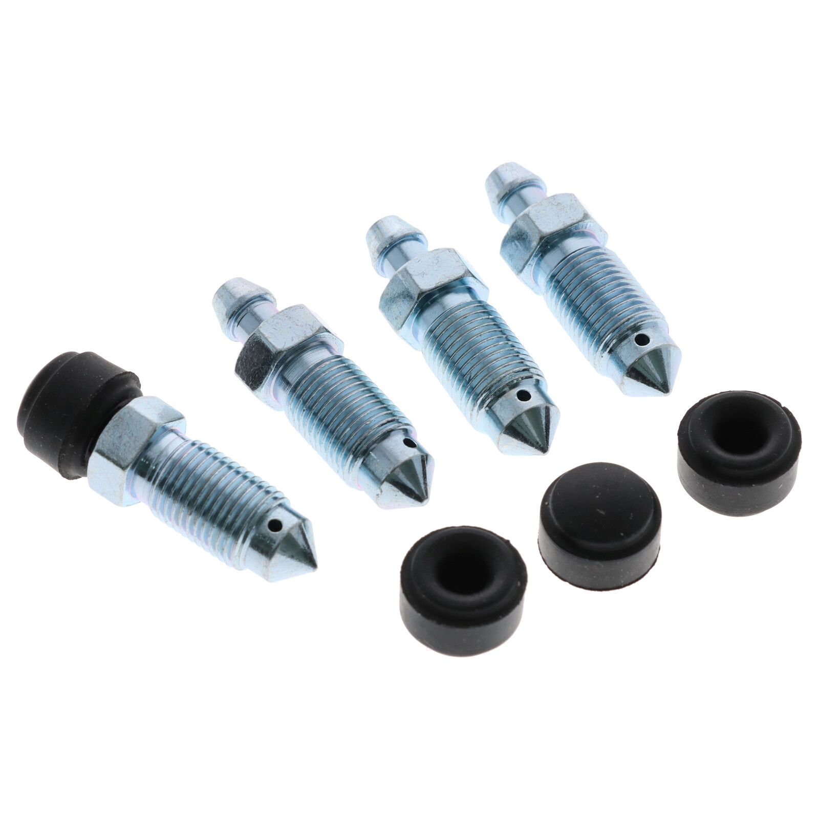 4x Quickbrake Bremssattel Entlüfterschraube Entlüftungsventile M10x1x36 SW11 mit Kappen