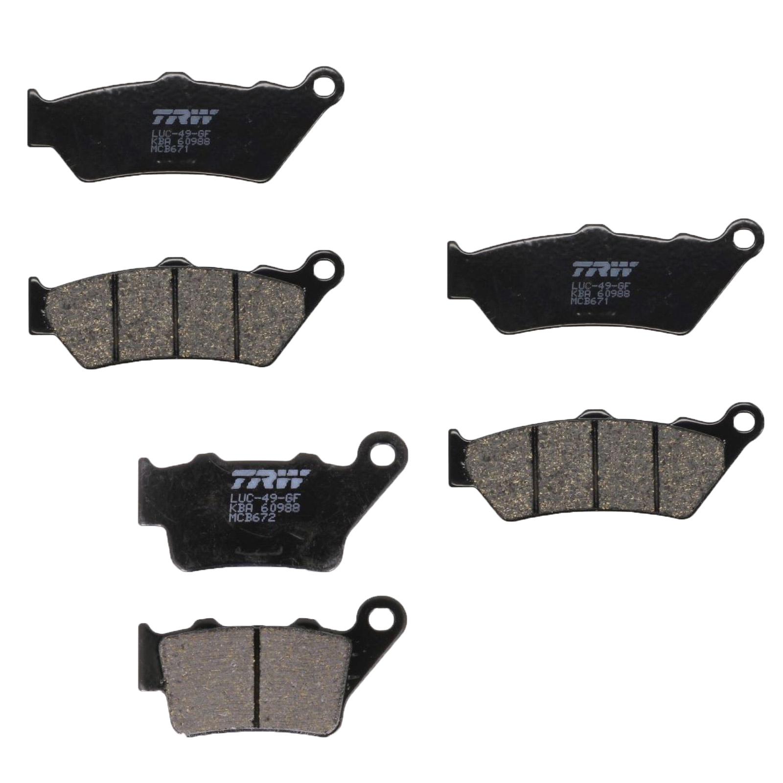 TRW Bremsbelagsatz für BMW F700 GS F750 GS F800 GS F850 GS vorne+hinten