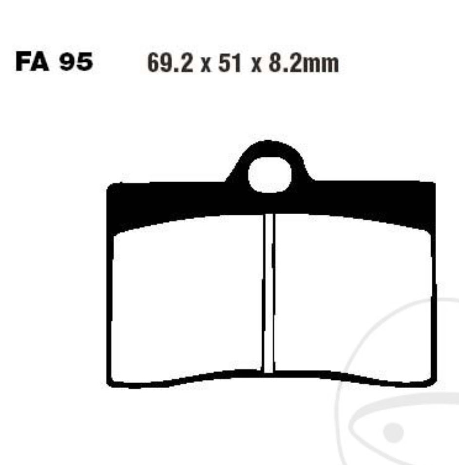 EBC Bremsbeläge FA095V für Aprilia RS RS4 50 125 250 Replica 4T