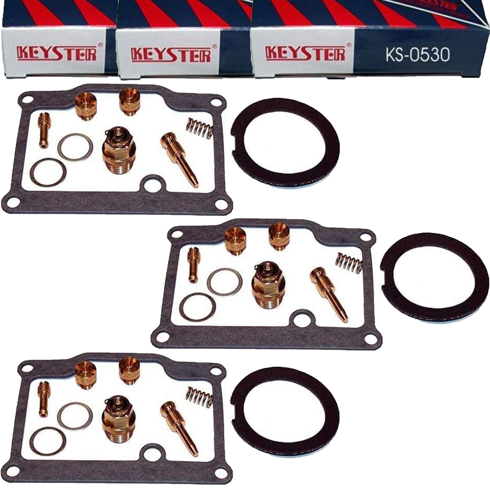 3x Keyster KS-0530 Vergaser Reparatursatz für Suzuki GT 750 1972 - 1973 GT750
