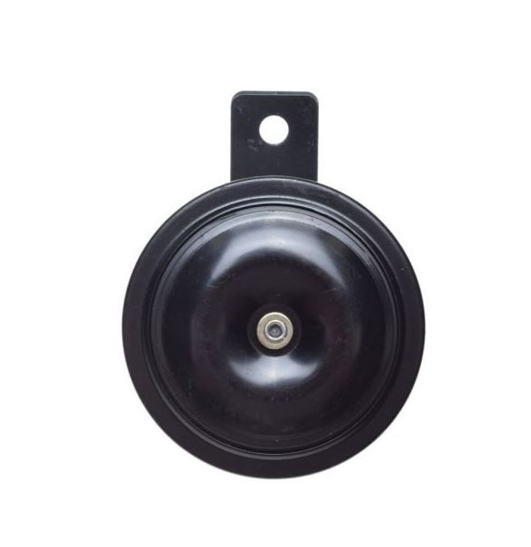 Motorrad Hupe aus Metall schwarz, 12 Volt, 87 mm