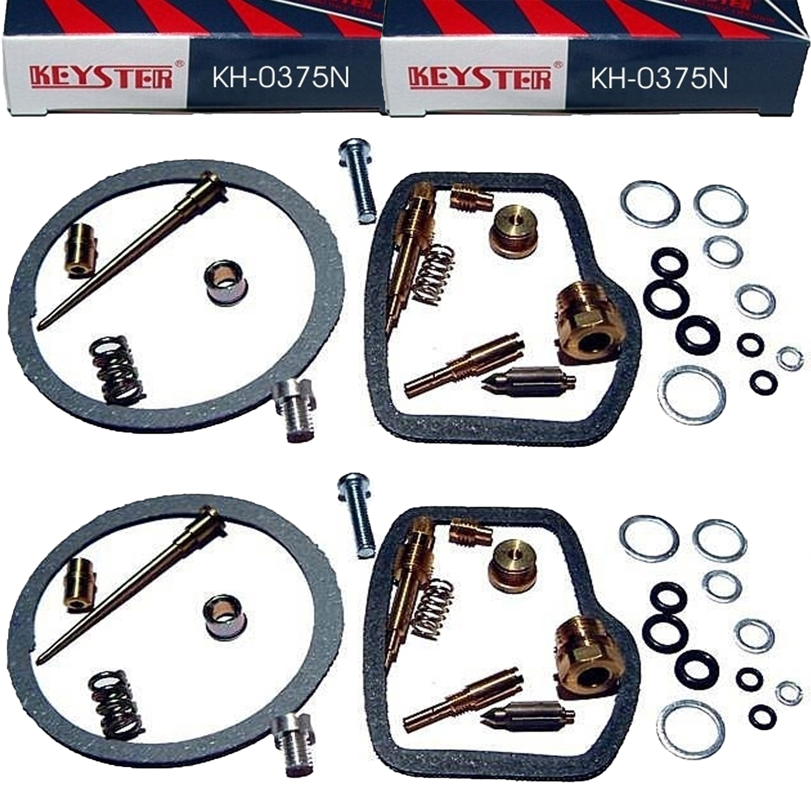 2x Keyster KH-0375N Vergaser Reparatursatz für Honda CB 500 T Twin 1974-1976 CB500T