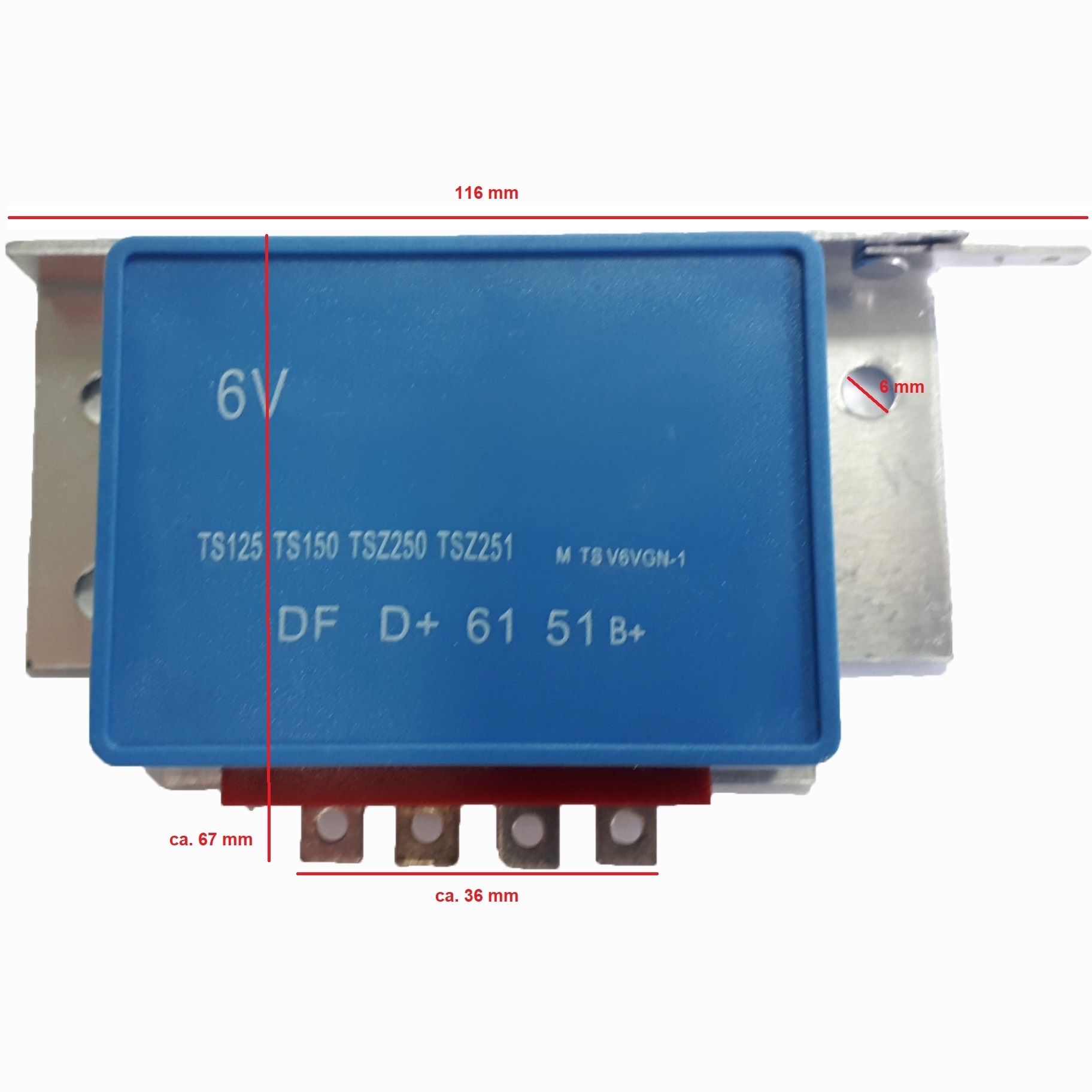 Spannungsregler Laderegler 6V MZ ES ETS TS ES IFA RT TROPHY für Simson AVO