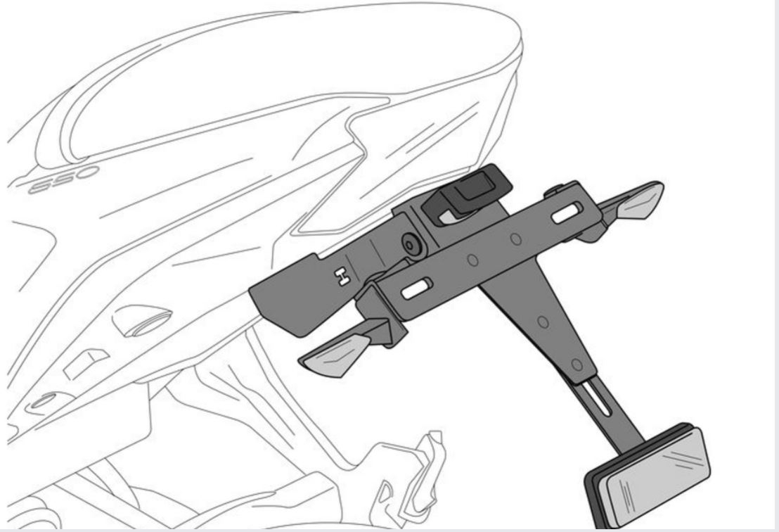 Puig Nummernschilderhalter mit Blinkeraufnahme für Kawasaki ER-6N 650