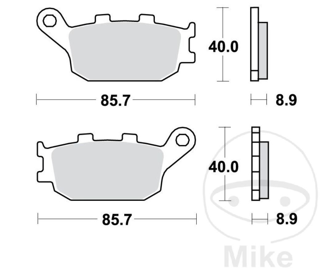 TRW Sintermetall Bremsbelagsatz für Honda CBR900 RR VTR1000 F CB900 F vorne + hinten