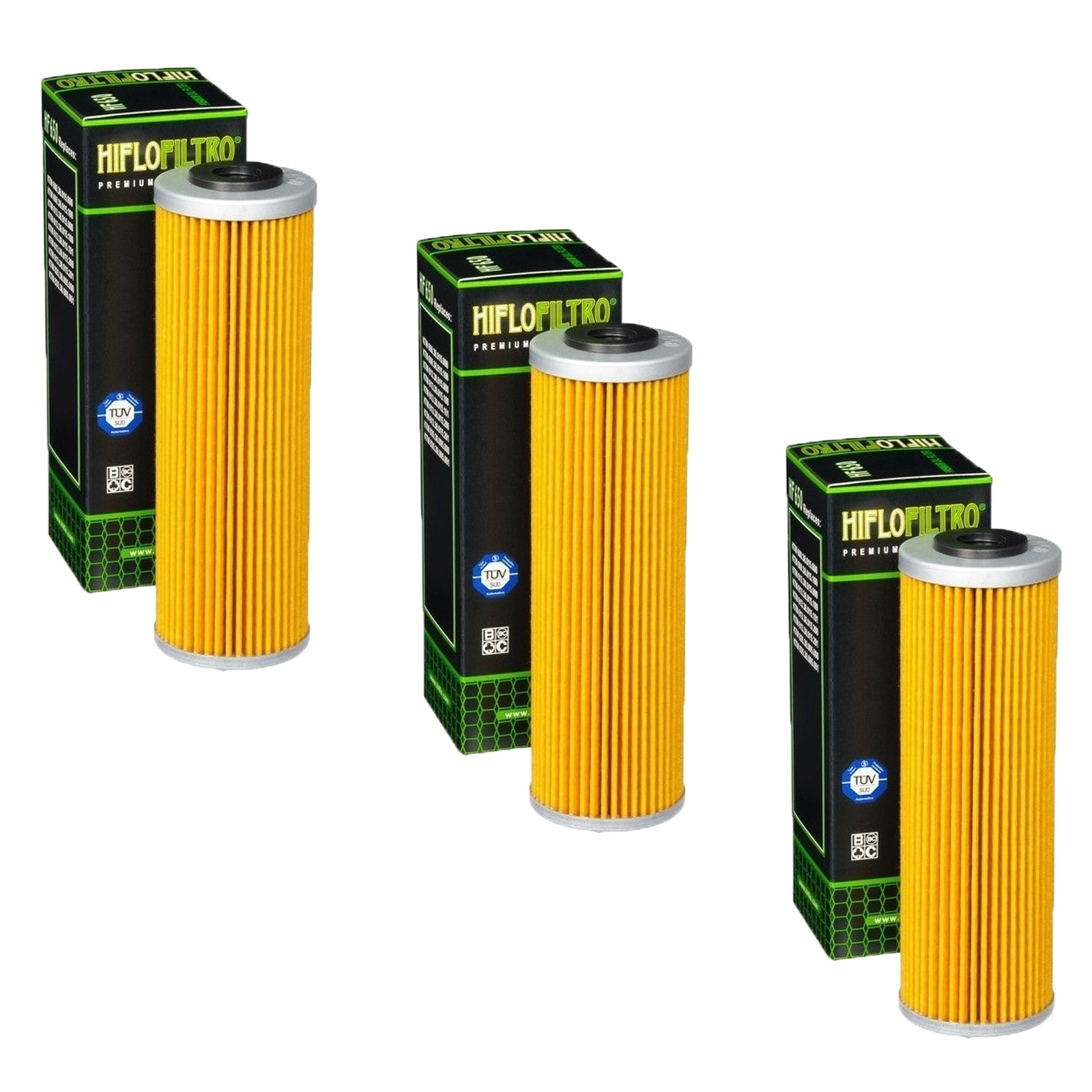 3x Hiflo HF650 Ölfilter für KTM Adventure Duke RC8 Super Adventure Super Duke Supermoto