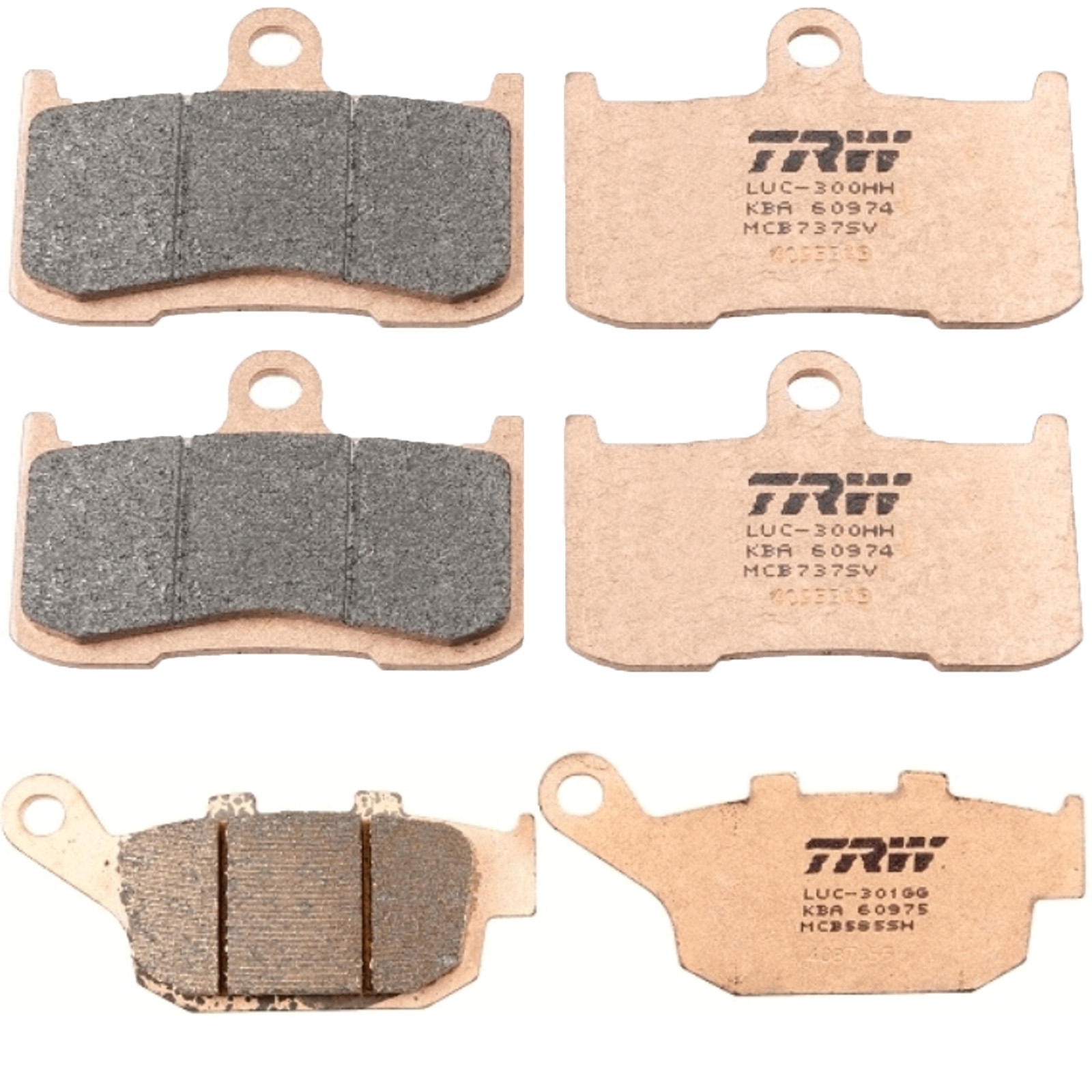 TRW Sintermetall Bremsbelagsatz für Triumph Daytona Street Triple 675 Kawasaki Z900 vorne+hinten
