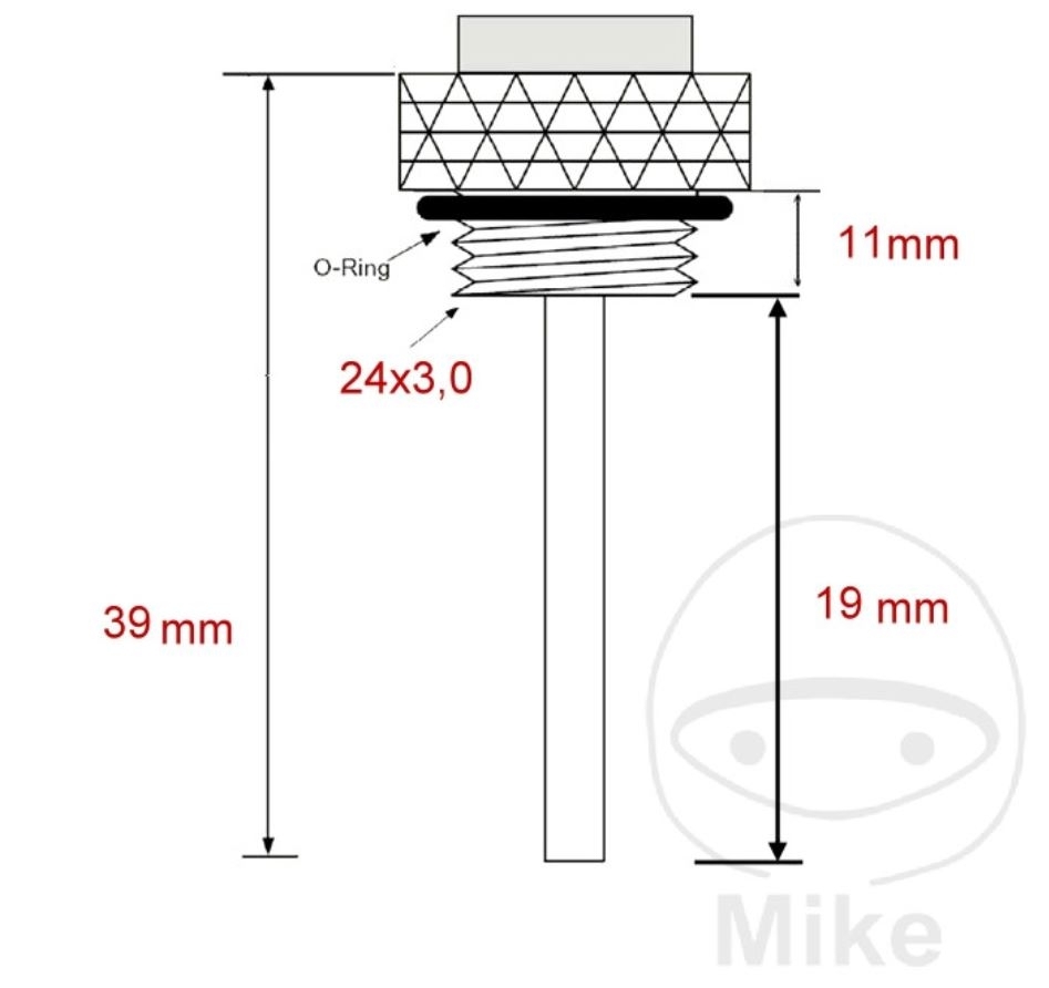 Öltemperaturmesser 24x3.0 für Honda CB 1300 F A SA Husaberg FS650E Supermoto