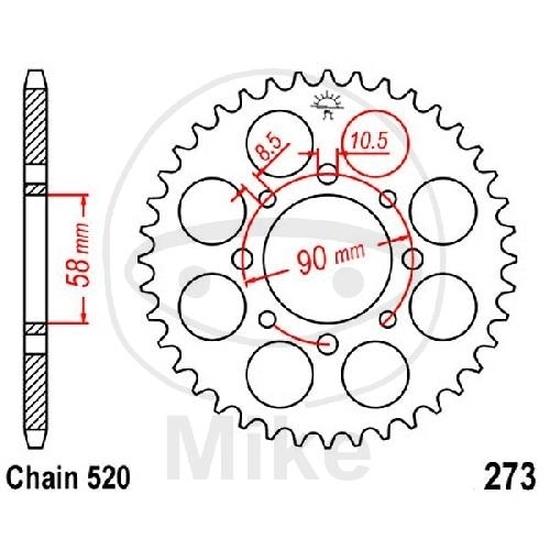 JT Kettenrad 41 Zähne Teilung 520 / JTR273.41 JT Sprockets