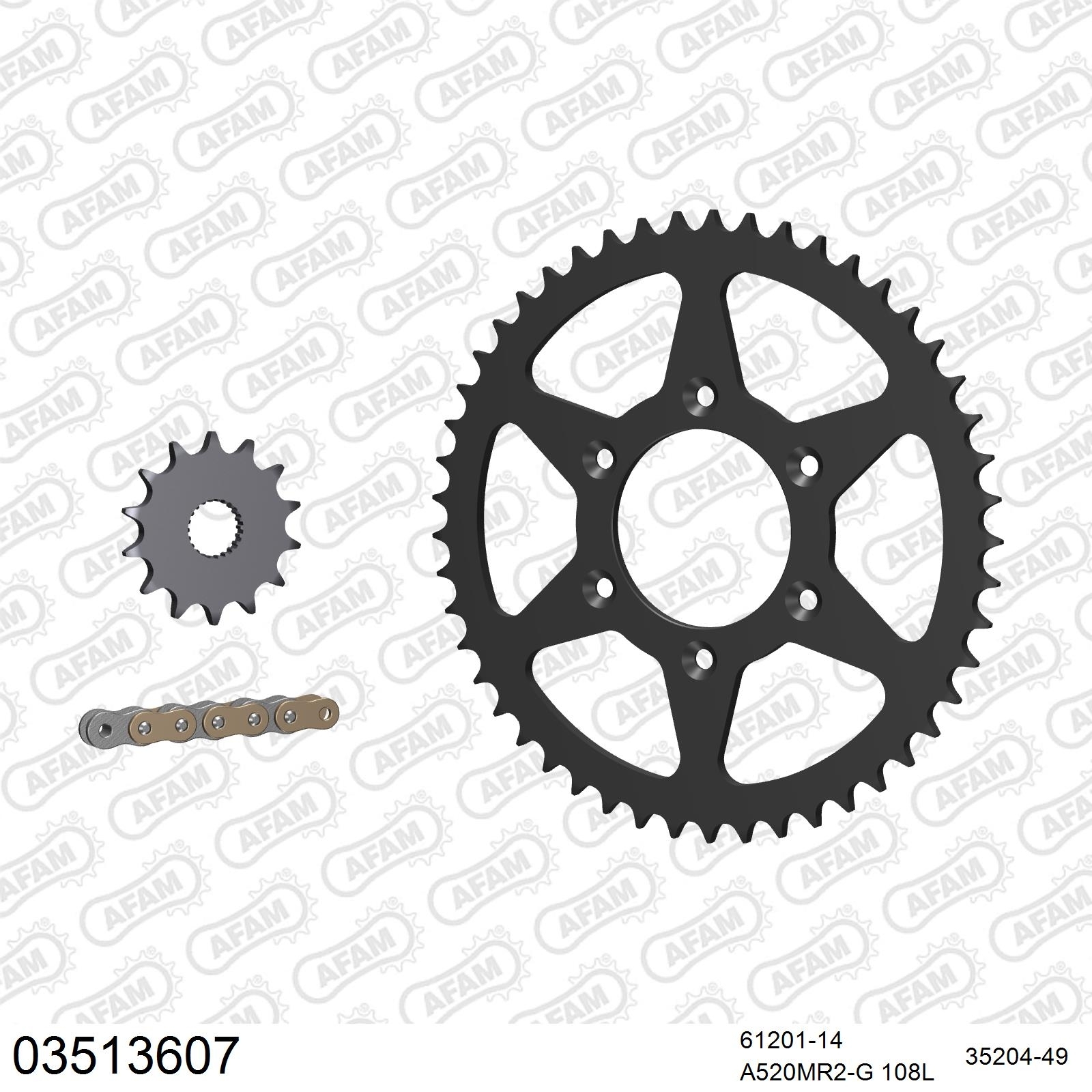 AFAM Kettensatz 520 golden 3498kg für Aprilia RX 125 R 1992-1995