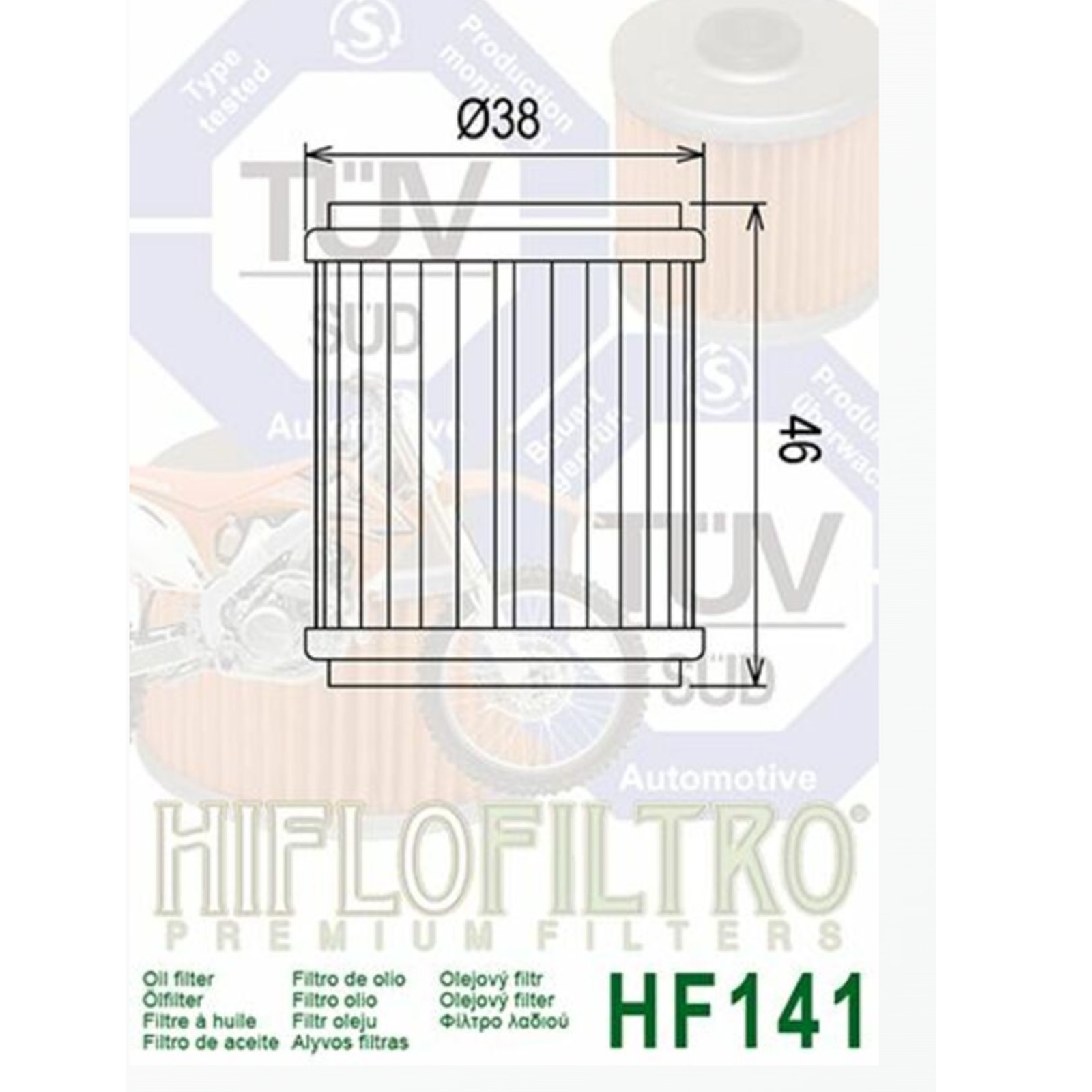 3x Hiflo HF141 Ölfilter für Beta RR125 Yamaha WR VP XCity YZ YP Fantic MBK TGB