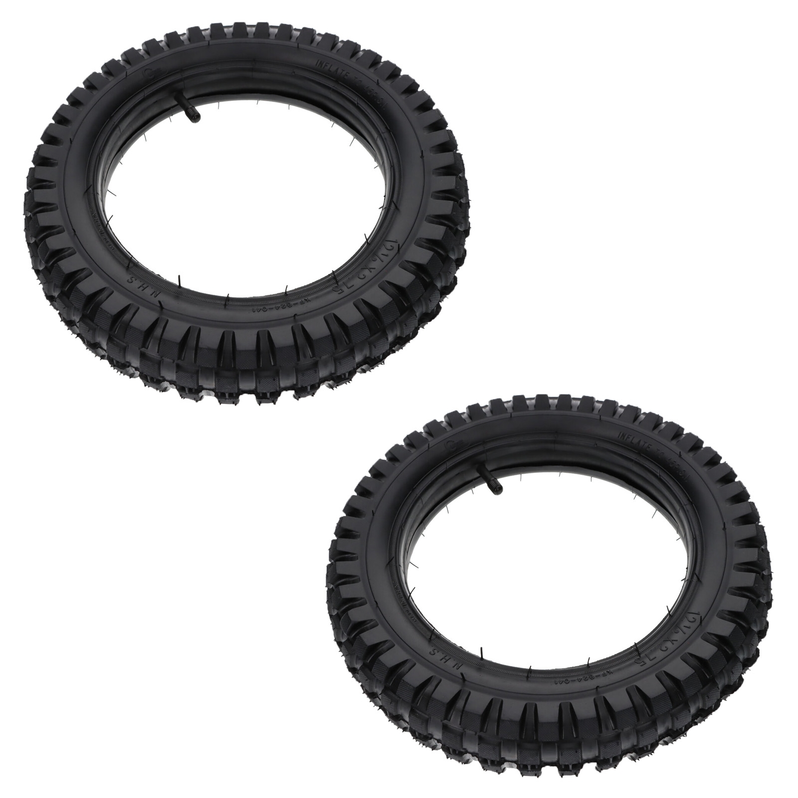 2x Crossreifen mit Schlauch 12.5x2.75 Reifen für Motocross Minicross Dirt Bike