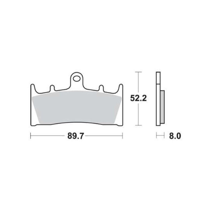 TRW MCB659SV Sintermetall Bremsbeläge vorne für Kawasaki ZX6R -7R -9R -12R ZRX Suzuki GSXR GSF