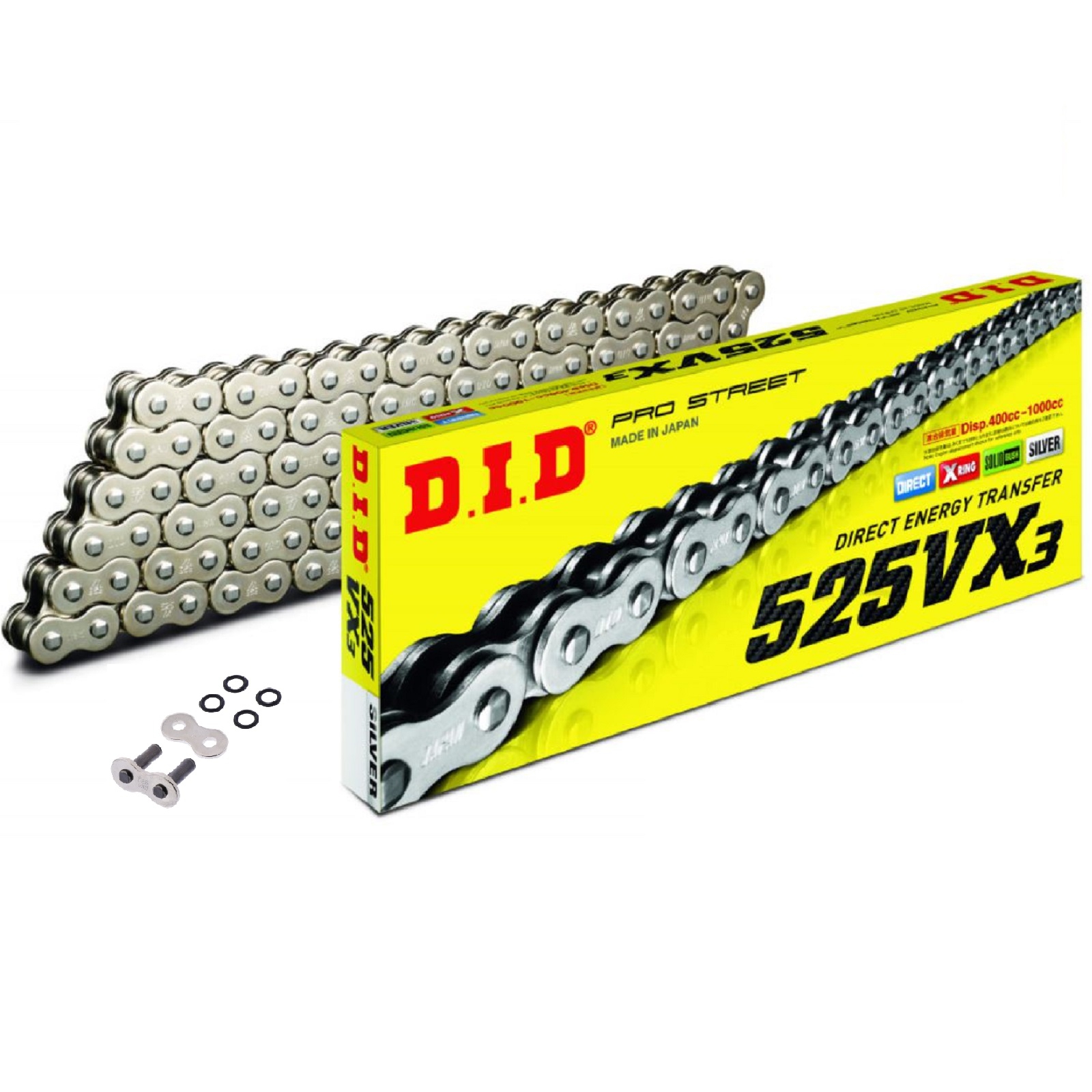 DID X-Ringkette S&S 525VX3/118 Kette offen mit Nietschloss