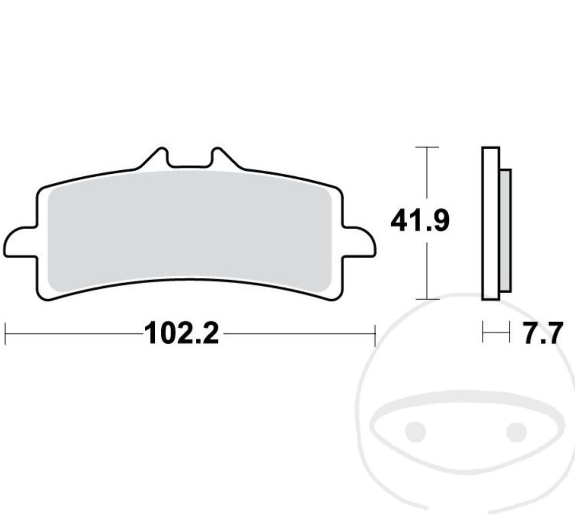 TRW Sintermetall Bremsbelagsatz für Honda CBR1000 RR Suzuki GSX-R Kawasaki ZX-10R RR vorne+hinten