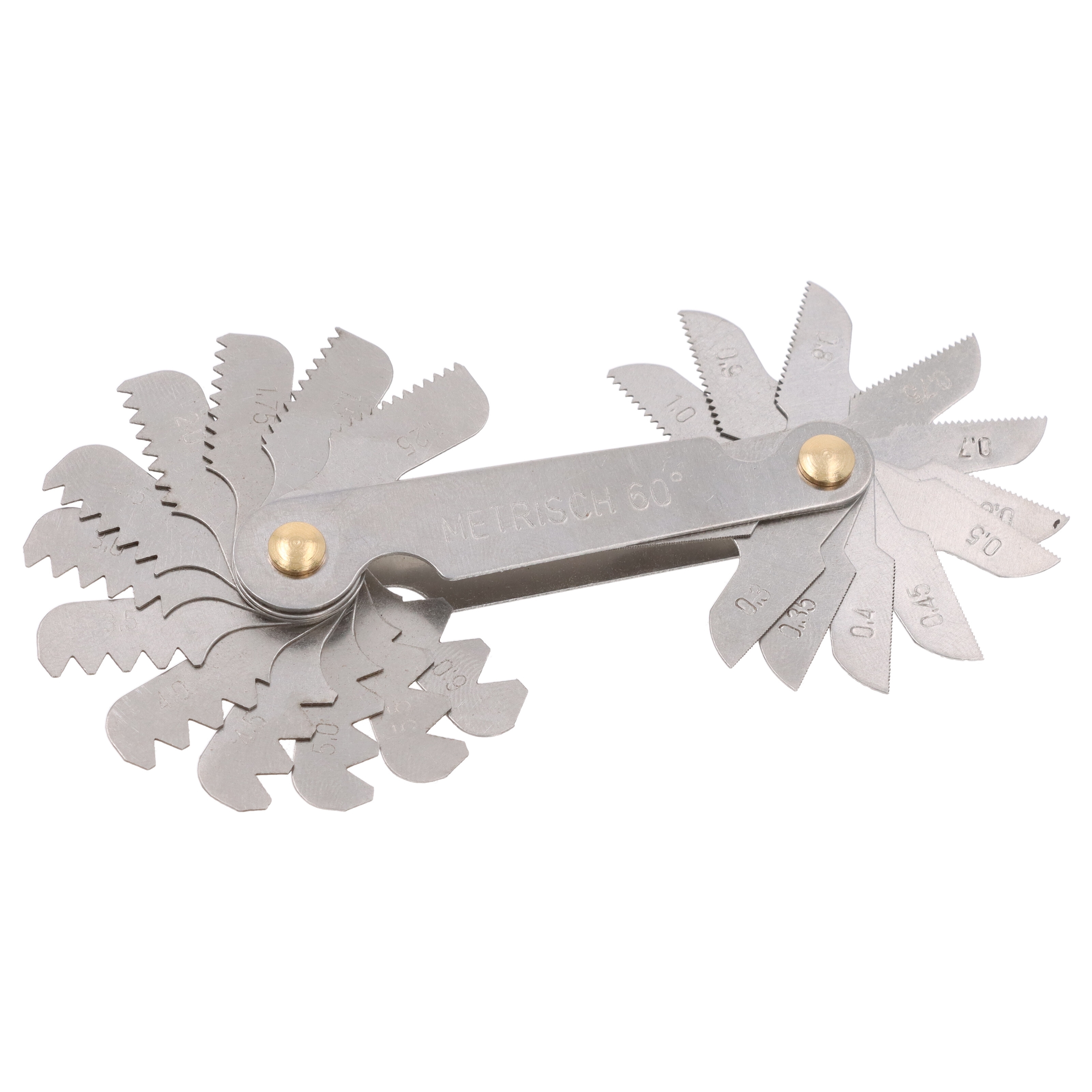 Gewindelehre 24 Blätter 60° Grad metrisch Gewindesteigung Messwerkzeug