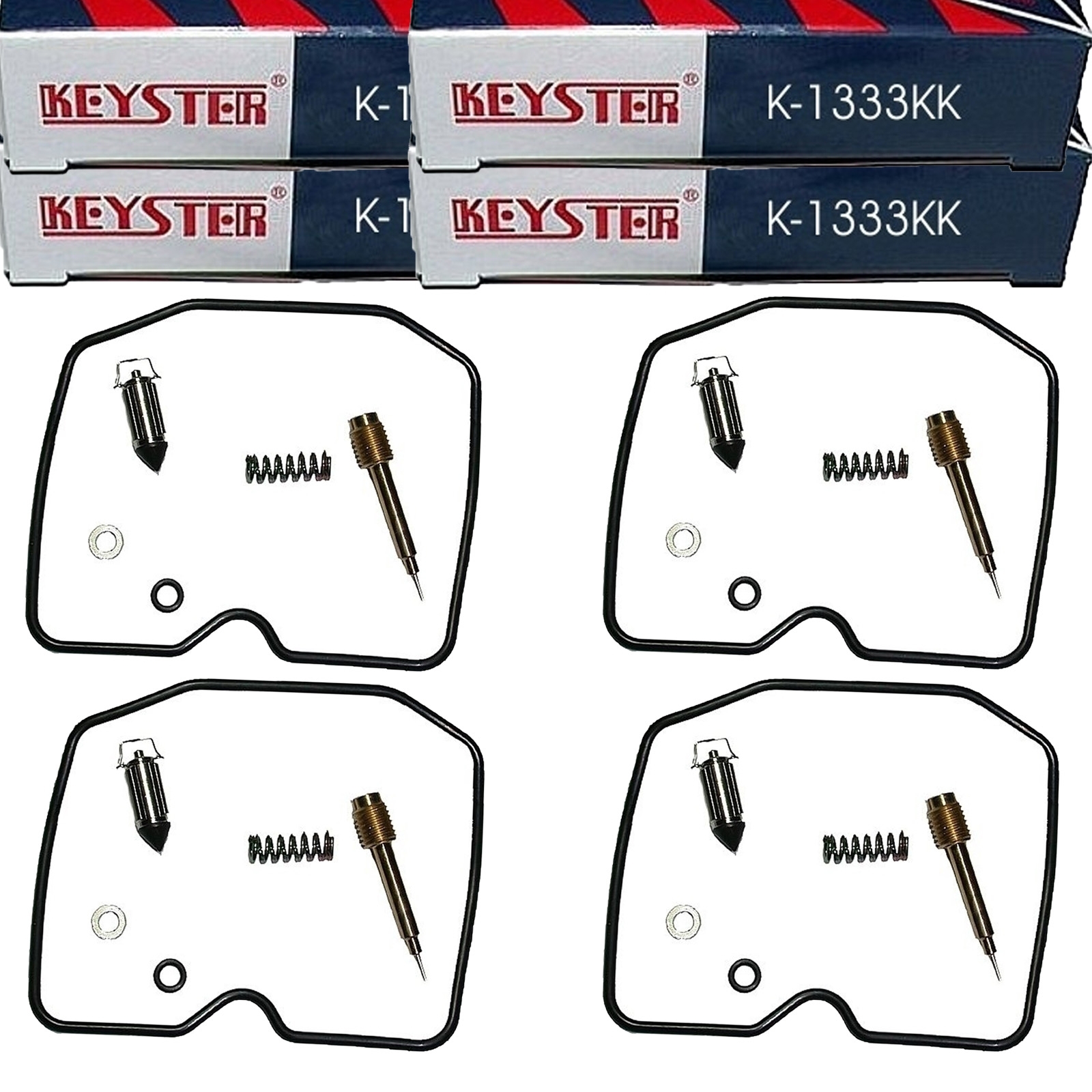 4x Keyster K-1333KK Vergaser Reparatursatz für Kawasaki ZRX1200 ZRX1100 GPZ 1100