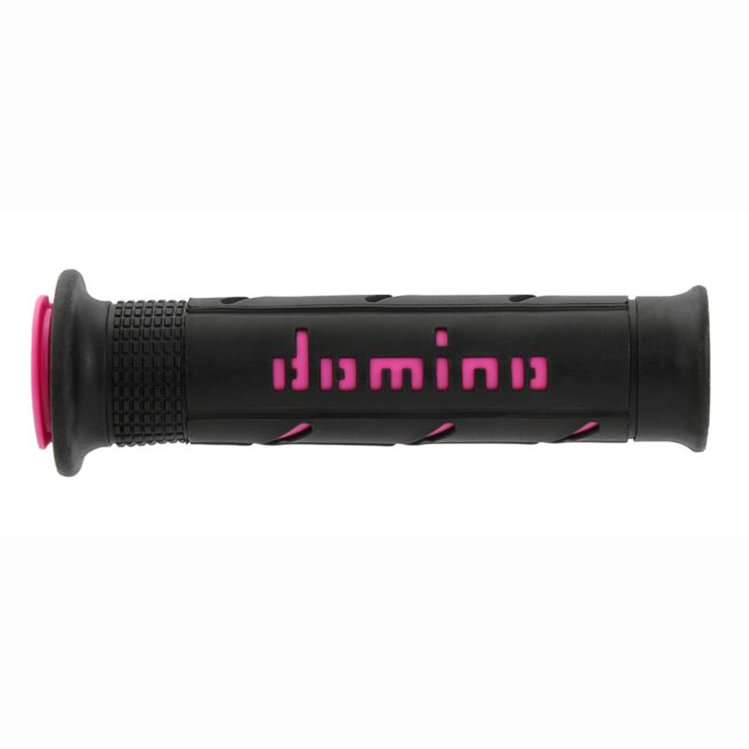 Domino Zweikomponenten Griffgummi Paar Schwarz-Fuchsia 22/26mm für Straßenmotorräder Roller