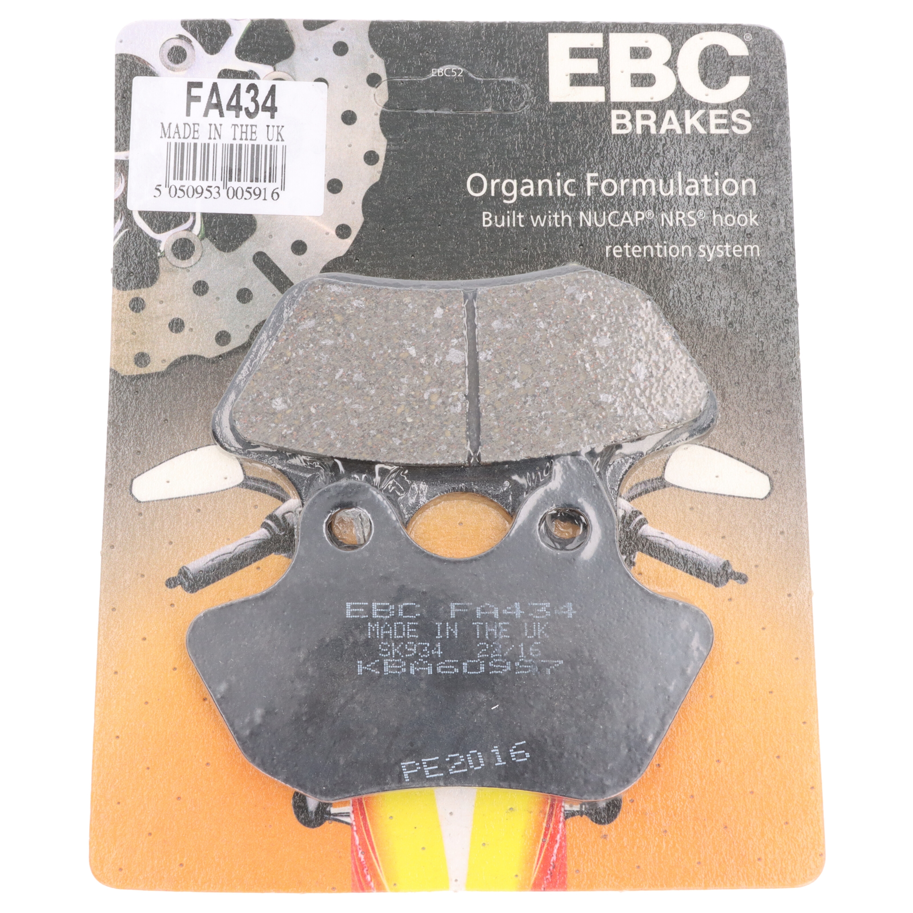 EBC Bremsbelag für Motorräder FA434 Organisch