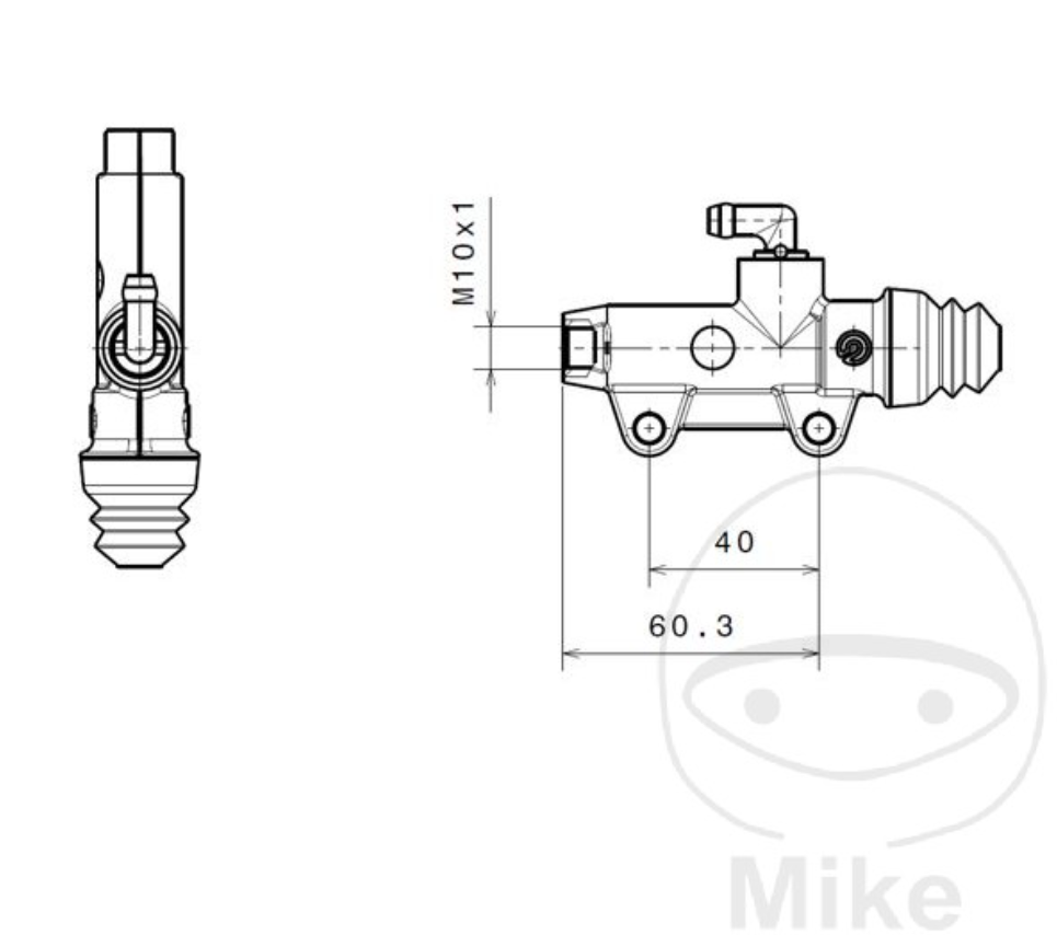 Brembo 910.A903.90 Hauptbremszylinder hinten für KTM Adventure Duke EGS EXC SX SMC Sting Supermoto SX SXC