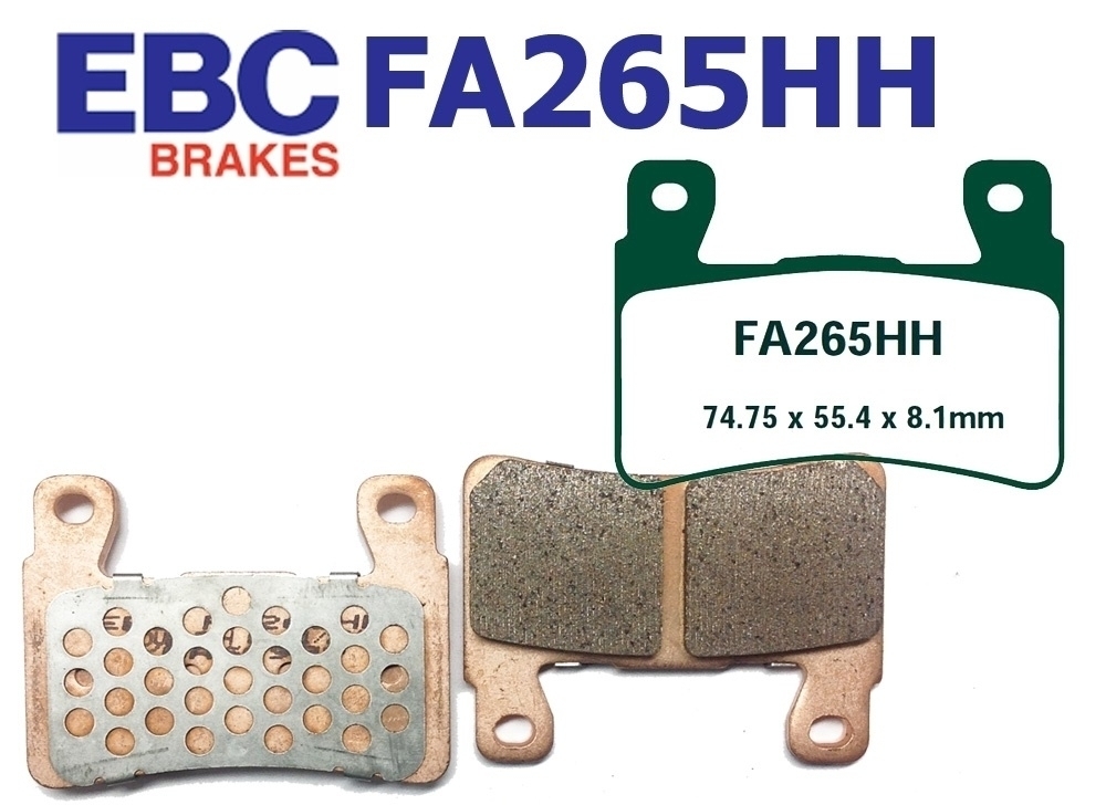 EBC Bremsen Set vorne 2x MD1134X + 2x FA265HH Sintermetall Honda CBR 900 RR Fireblade