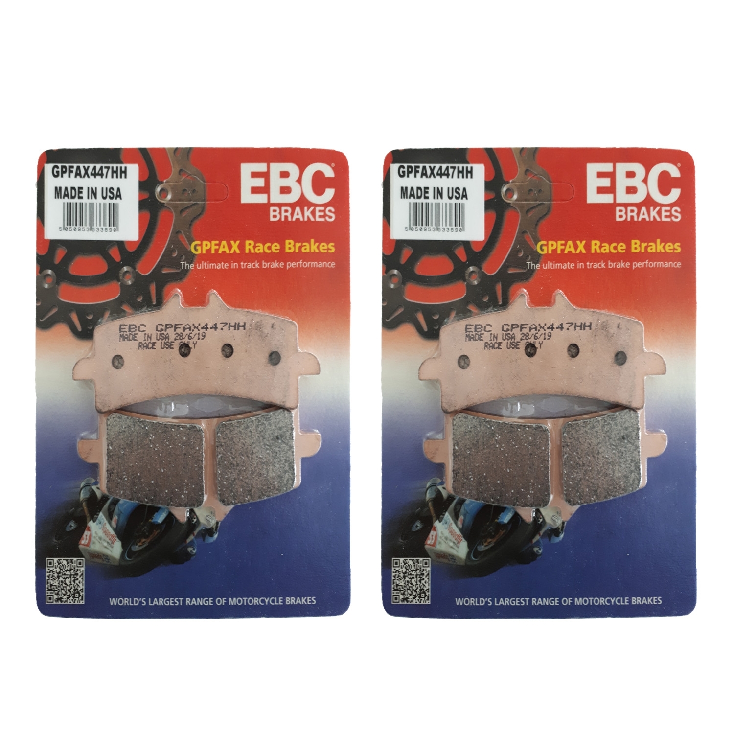 2X EBC Sintered Race Bremsbeläge GPFAX447HH
