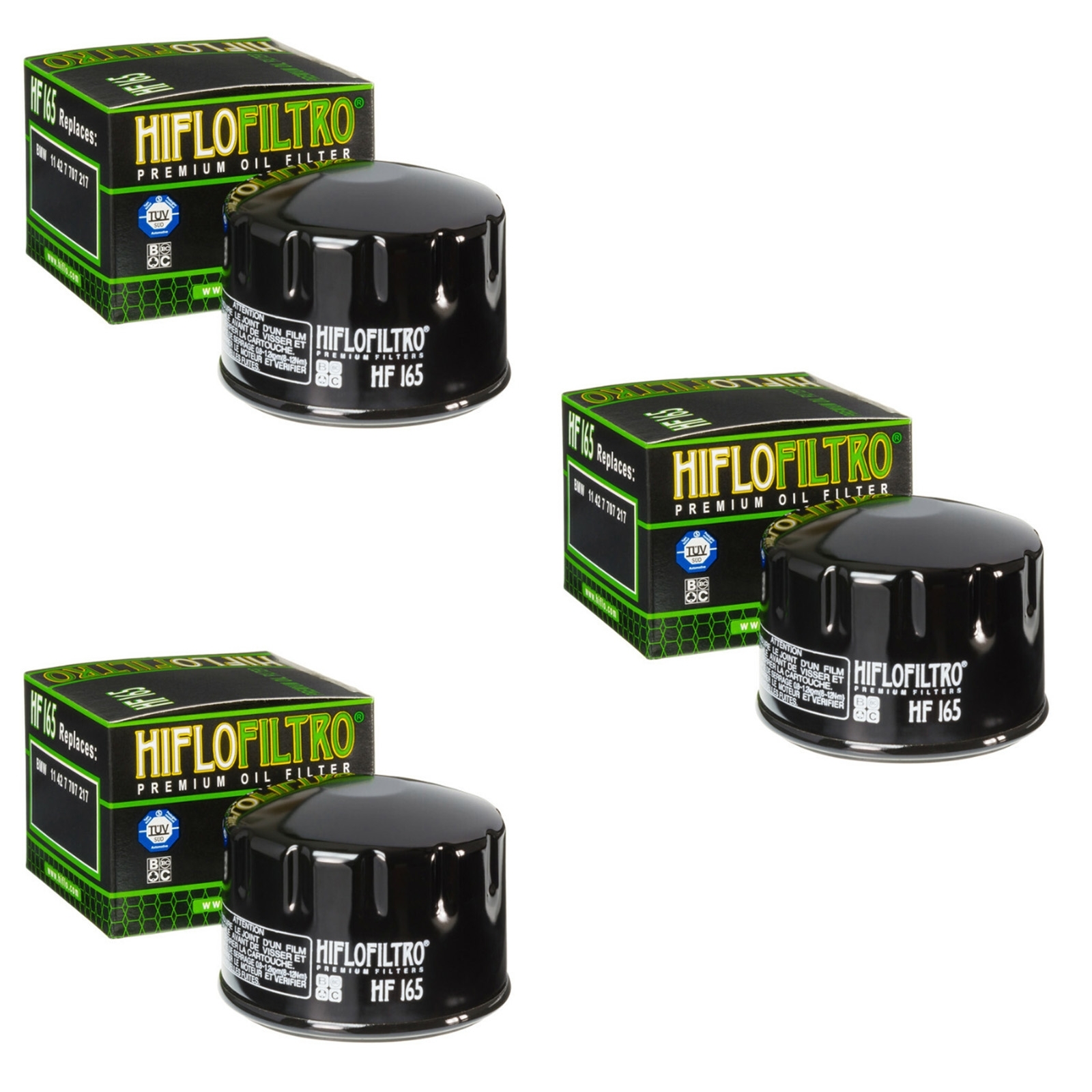 3x Hiflo HF165 Ölfilter für BMW F800 F800S F800ST F800R F800GT ABS F800GS Adventure