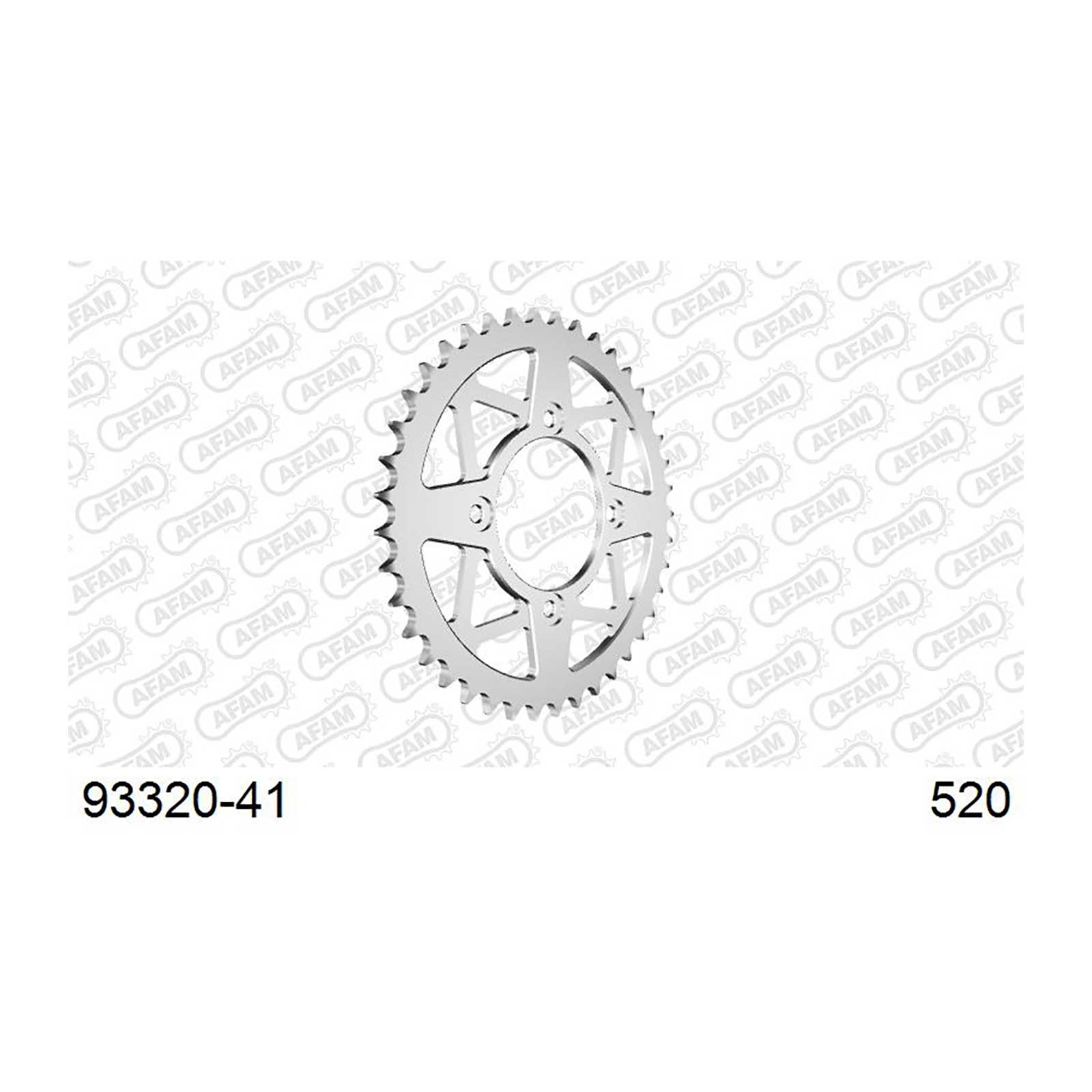 AFAM Kettenrad Teilung 520 41 Zähne Alu silber