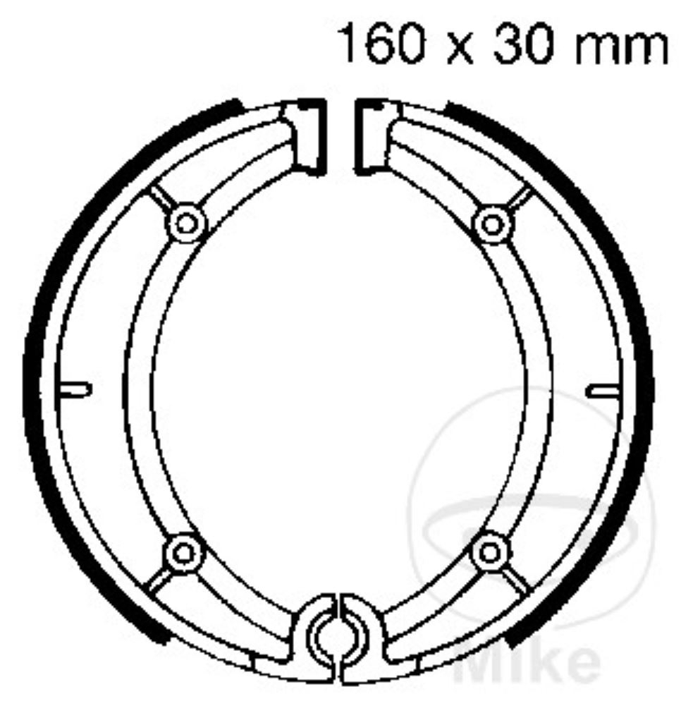Bremsbacken ohne Federn für Aprilia Classic Red Rose Hercules Ultra K 80 125 50