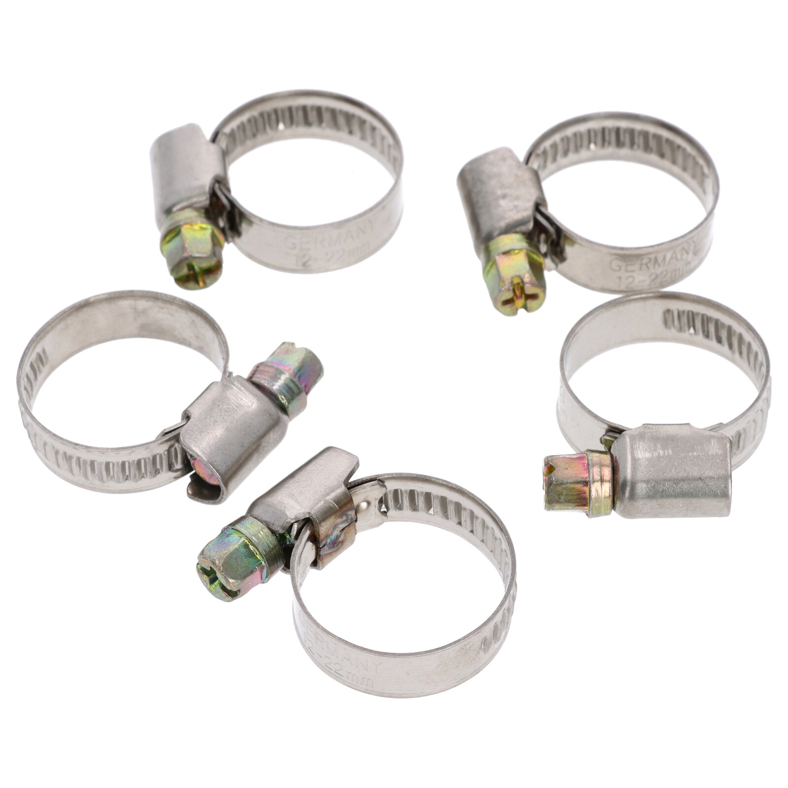 5x Schlauchklemme Spannbereich 12-20mm 9mm Rohrschelle Binder Schlauch W2 DIN3017