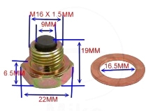 Magnetische Ölablassschraube M16 x 1,50  7239361