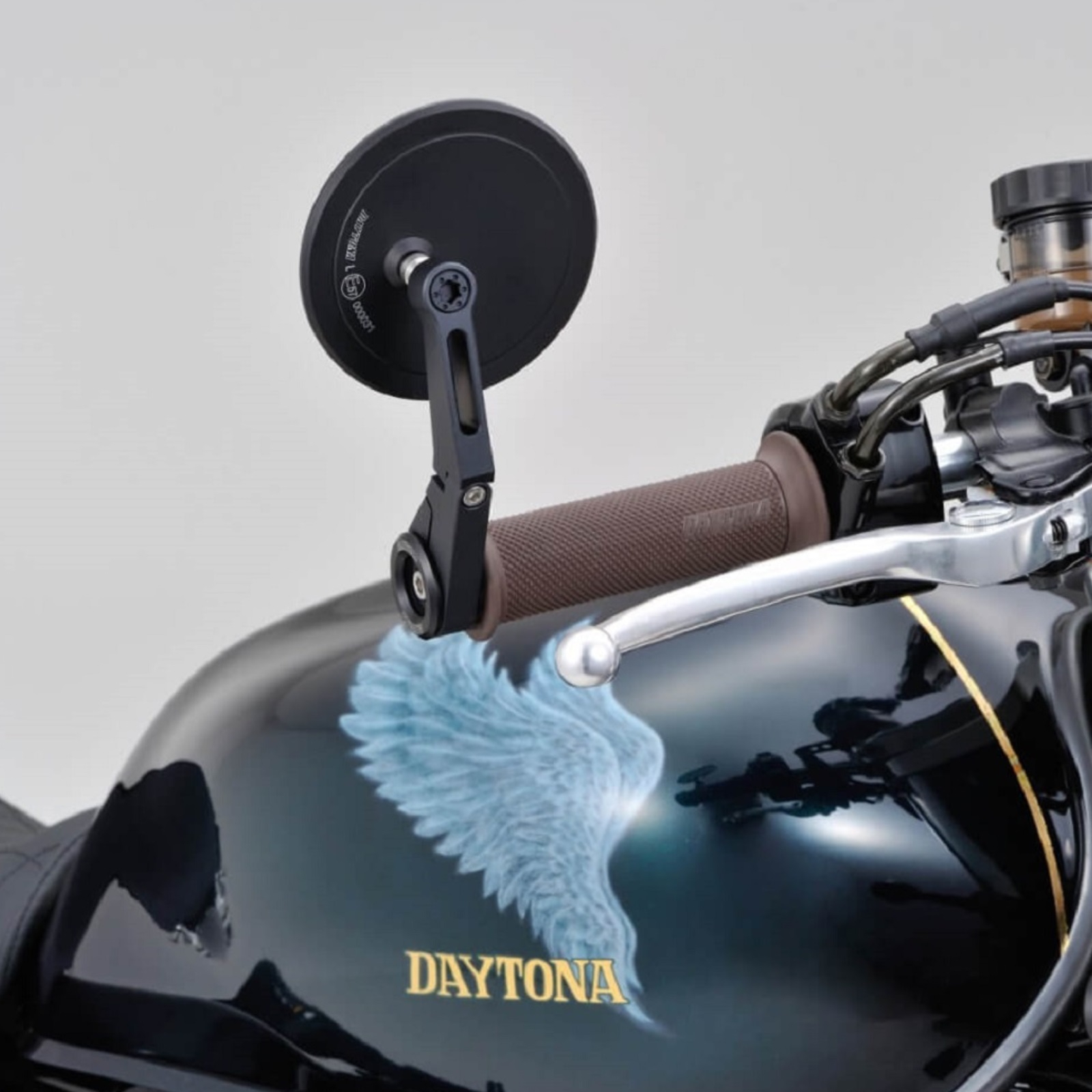 Lenkerendenspiegel Universal für beide Seiten Aluminium schwarz D-17