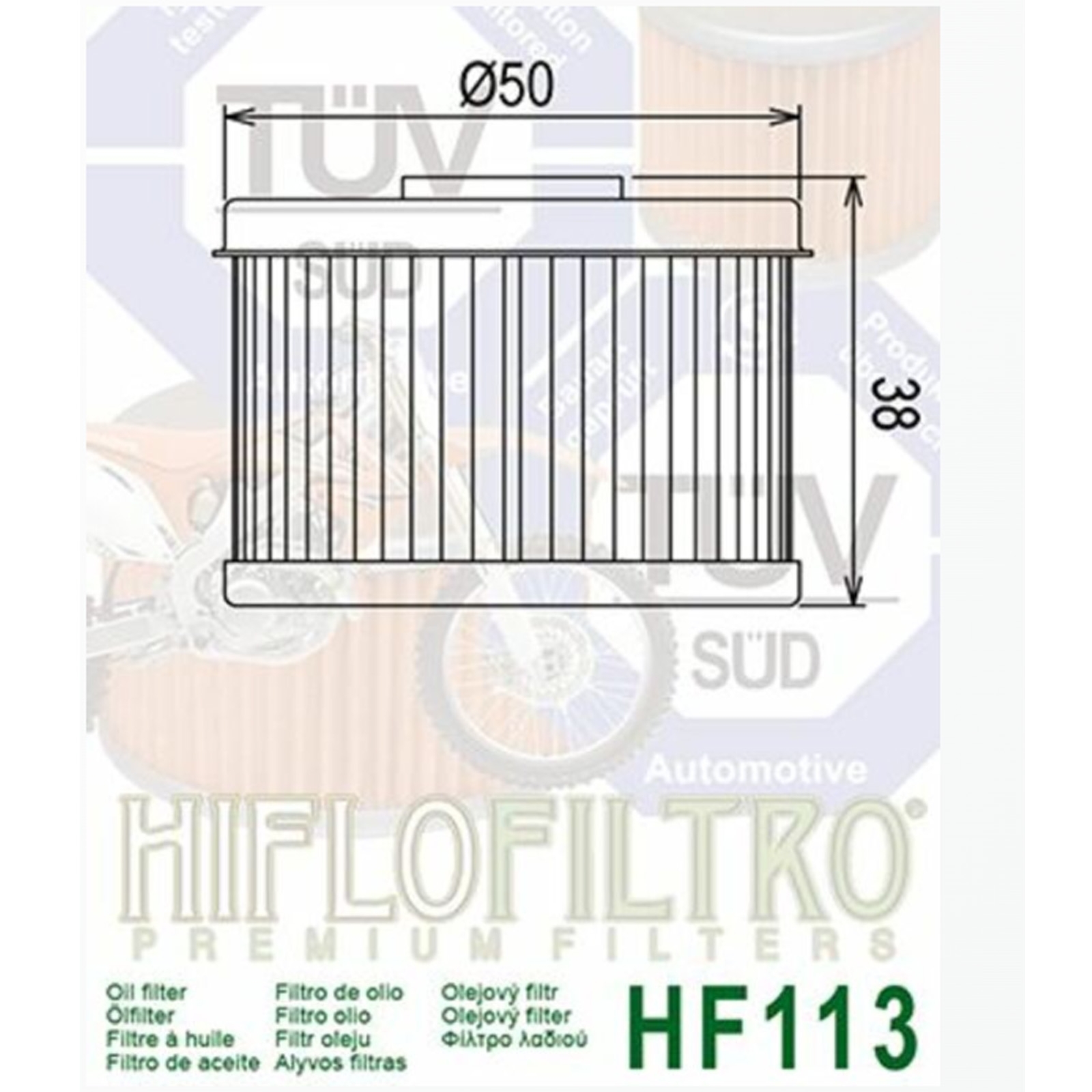 3x Hiflo HF113 Ölfilter für Honda XL 125 VT 125 Fourtrax TRX350 400 420 450 500 Adly/Herchee