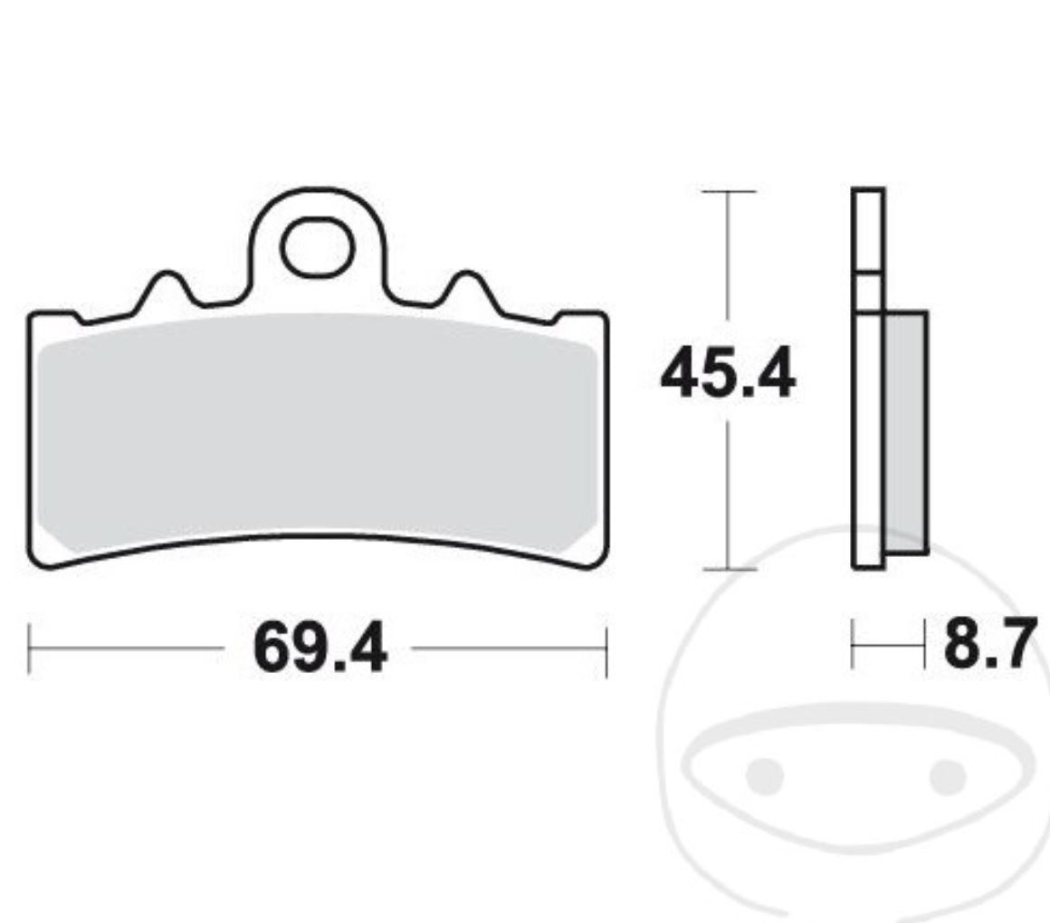 TRW MCB834SV Sintermetall Bremsbeläge vorne für KTM Duke 125 200 390 RC125 RC200 RC390 BMW G310 C400