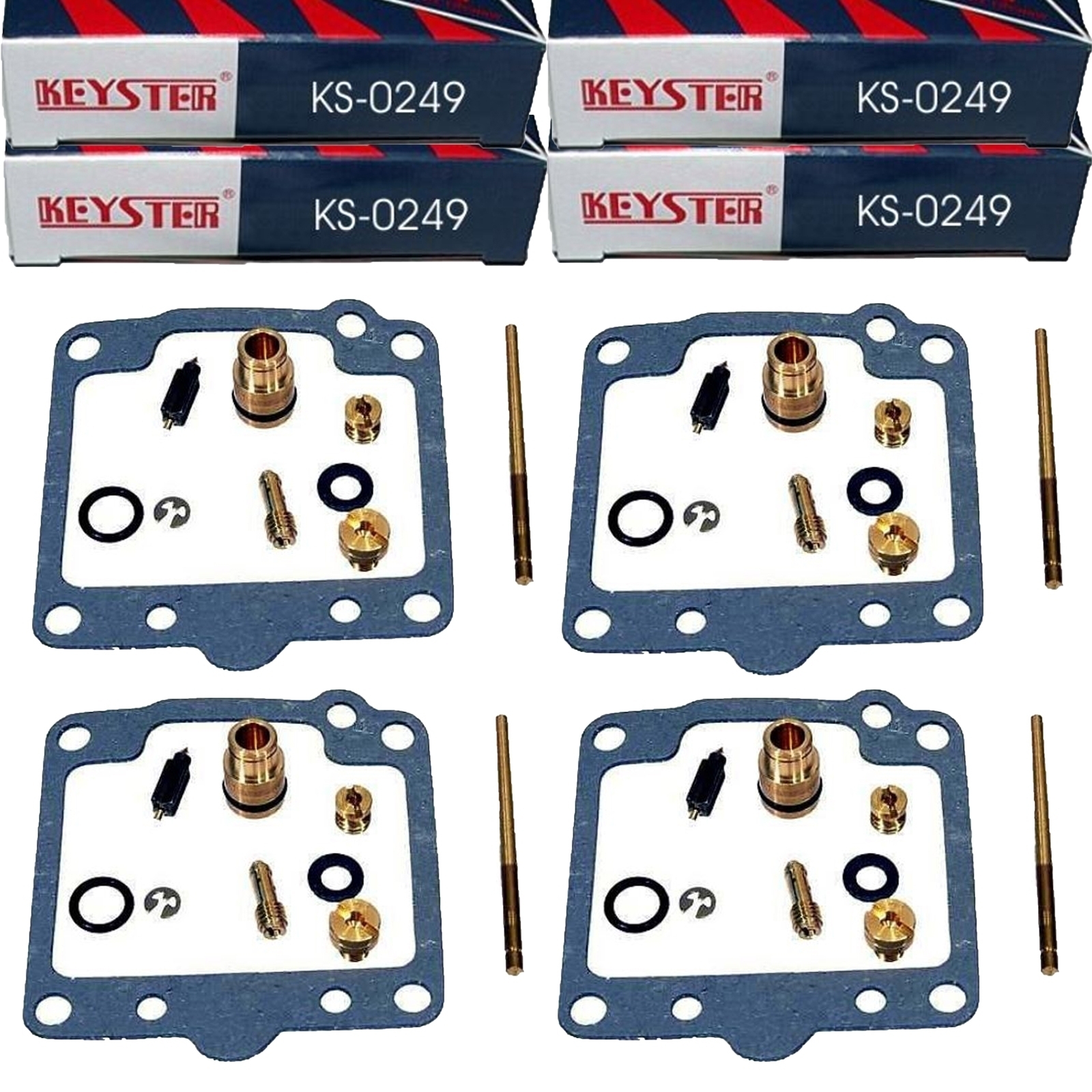 4x Keyster KS-0249 Vergaser Reparatursatz für Suzuki GS1000 G GL 1980 - 1981 GS100G
