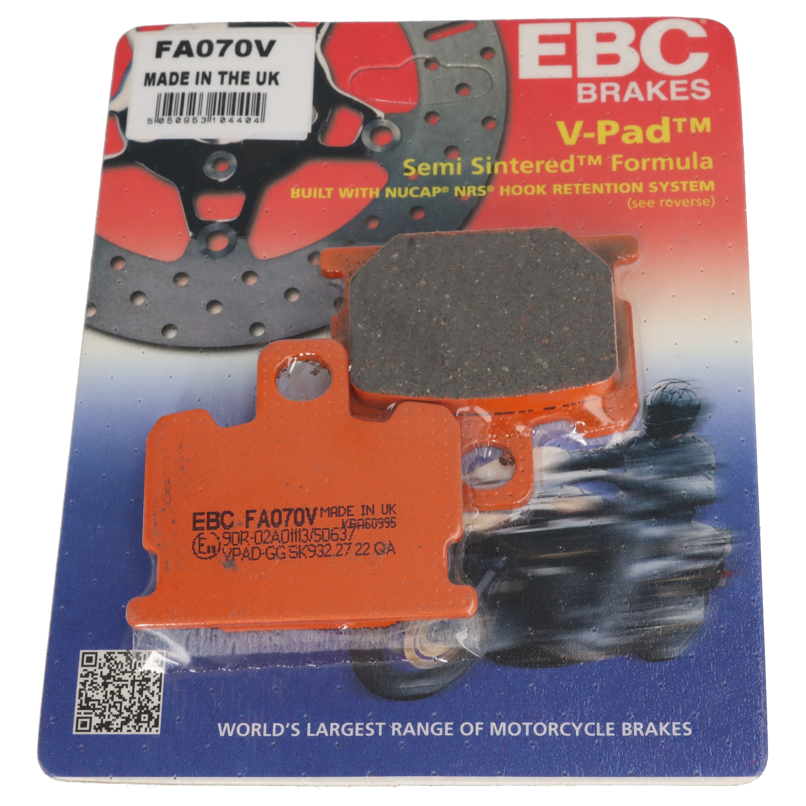EBC FA070V Bremsbeläge vorne für Yamaha RD 50 80 250 350 RX 80 XJ 550 750 XS 1100 XV 1000