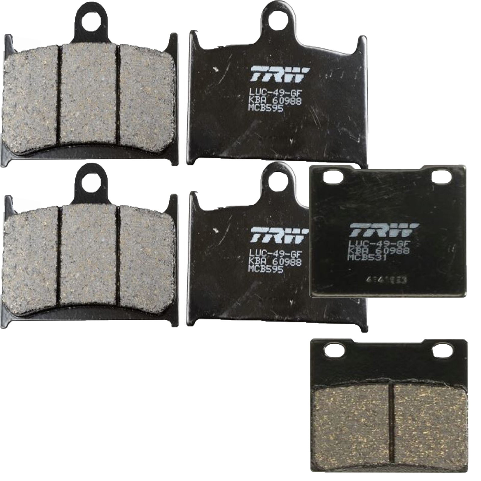 TRW Bremsbelagsatz für Suzuki GSX-R 750 GR7AB GSX-R 1100 GV73C Beläge vorne + hinten
